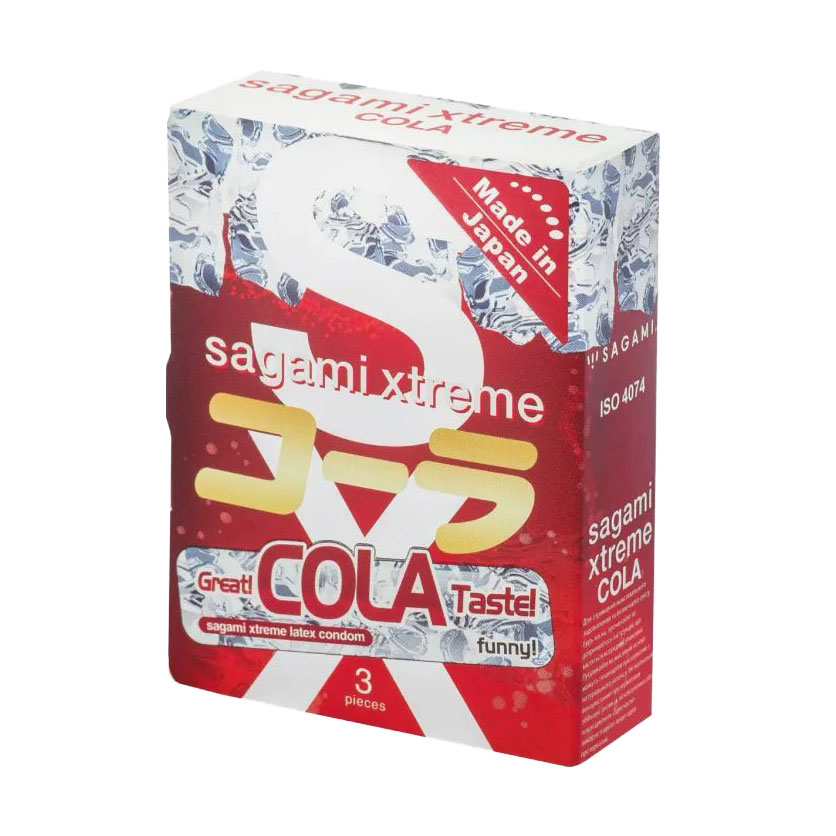 Презерватив латексний Sagami Xtreme Cola з ароматом коли, 3 шт