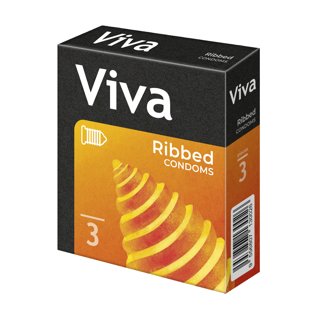 Презервативи латексні Viva Ребристі, 3 шт