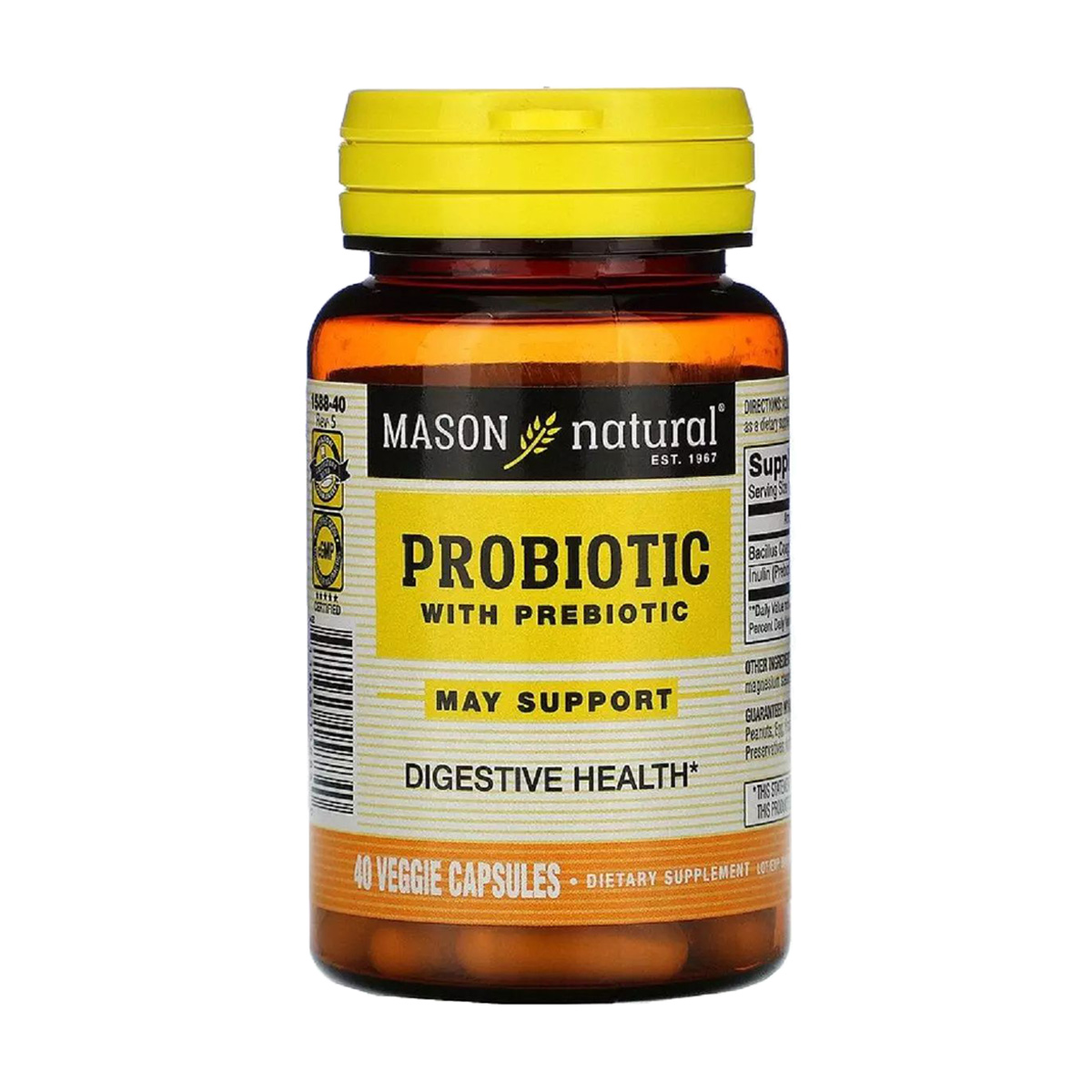 Пробіотик із пребіотиком Mason Natural Probiotic with Prebiotic, 40 капсул