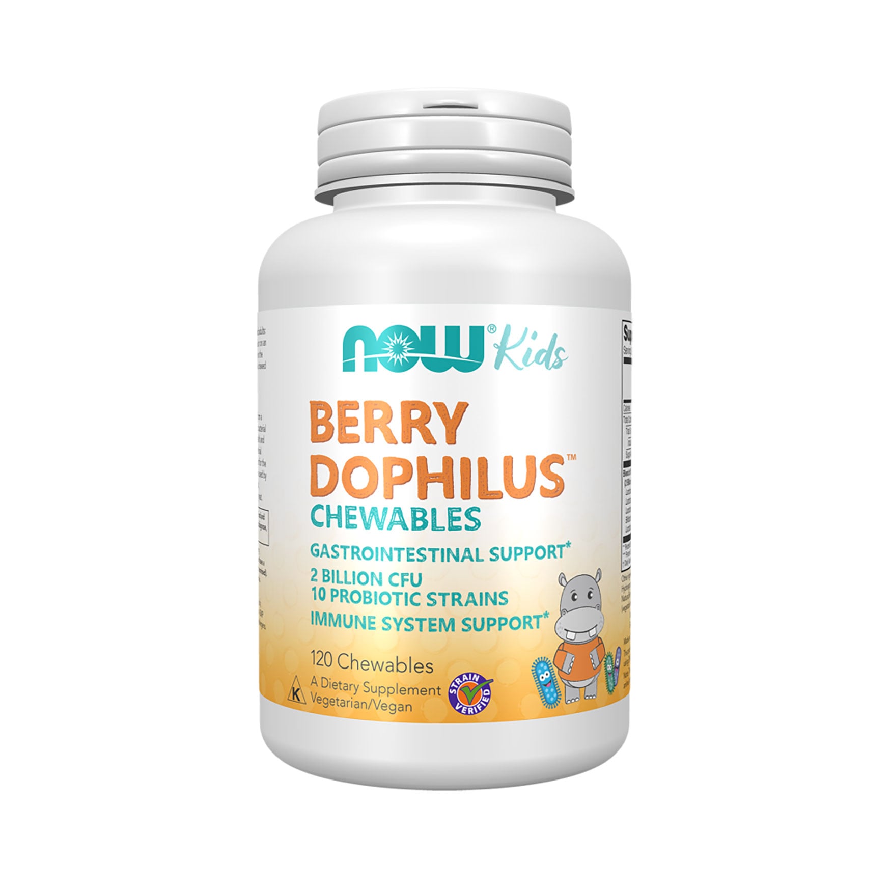 Пробіотики для дітей NOW foods Kids Berry Dophilus, 120 жувальних таблеток