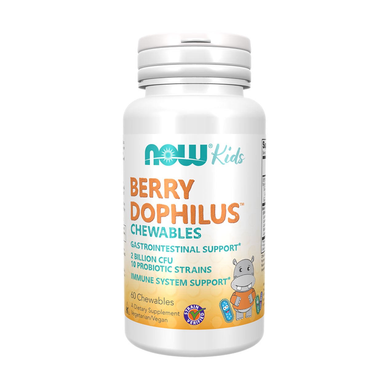 Пробіотики для дітей NOW foods Kids Berry Dophilus, 60 жувальних таблеток