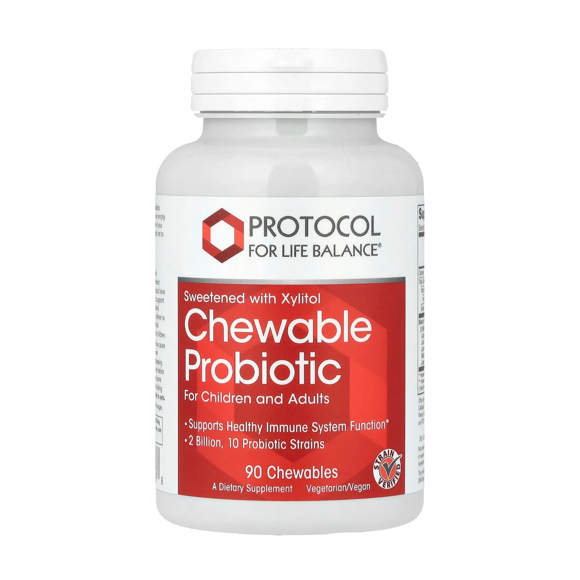 Пробіотики для дітей та дорослих Protocol For Life Balance Chewable Probiotic, 2 млрд, 90 жувальних таблеток