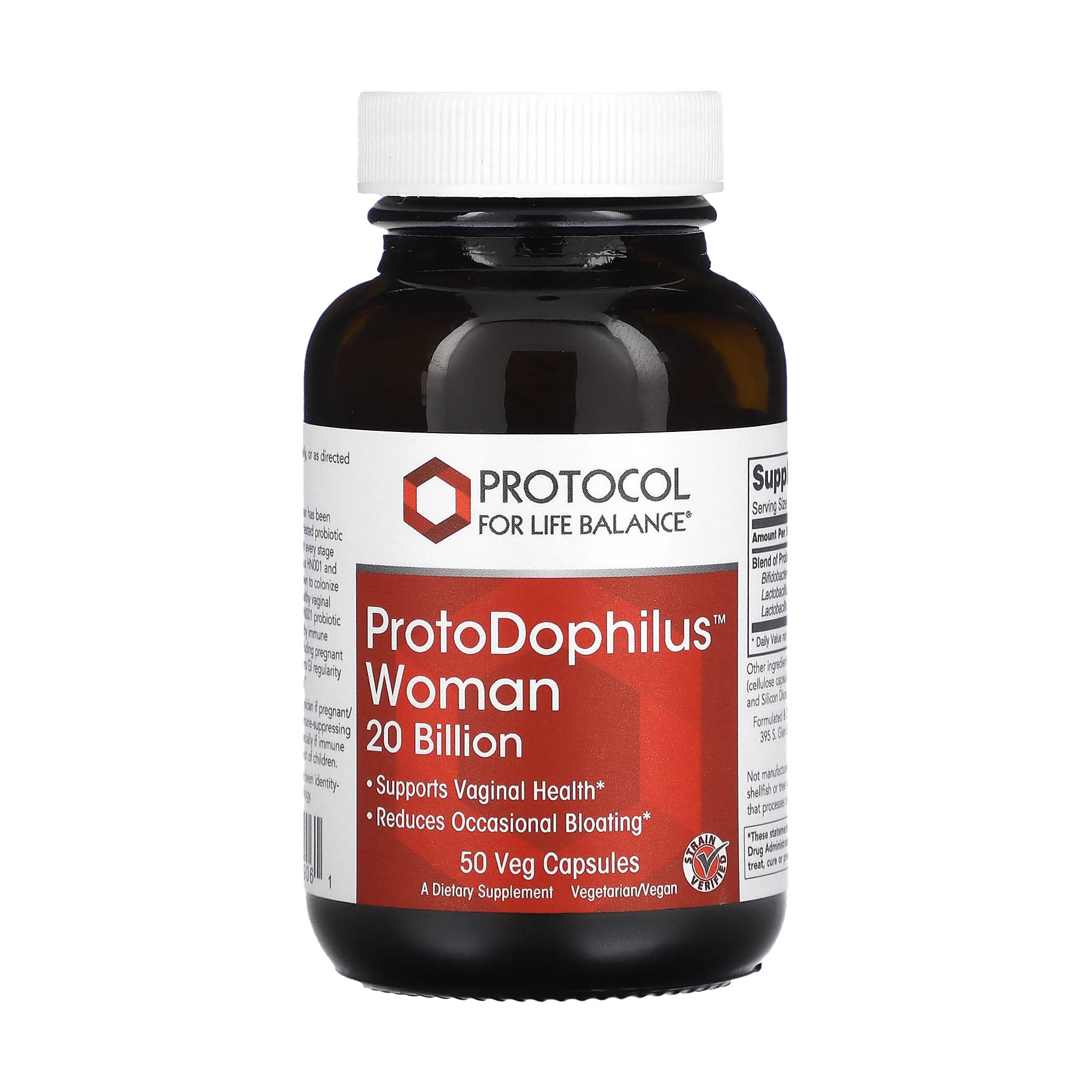 Пробіотики для жінок Protocol For Life Balance ProtoDophilus Woman 20 млрд КУО, 50 веганських капсул