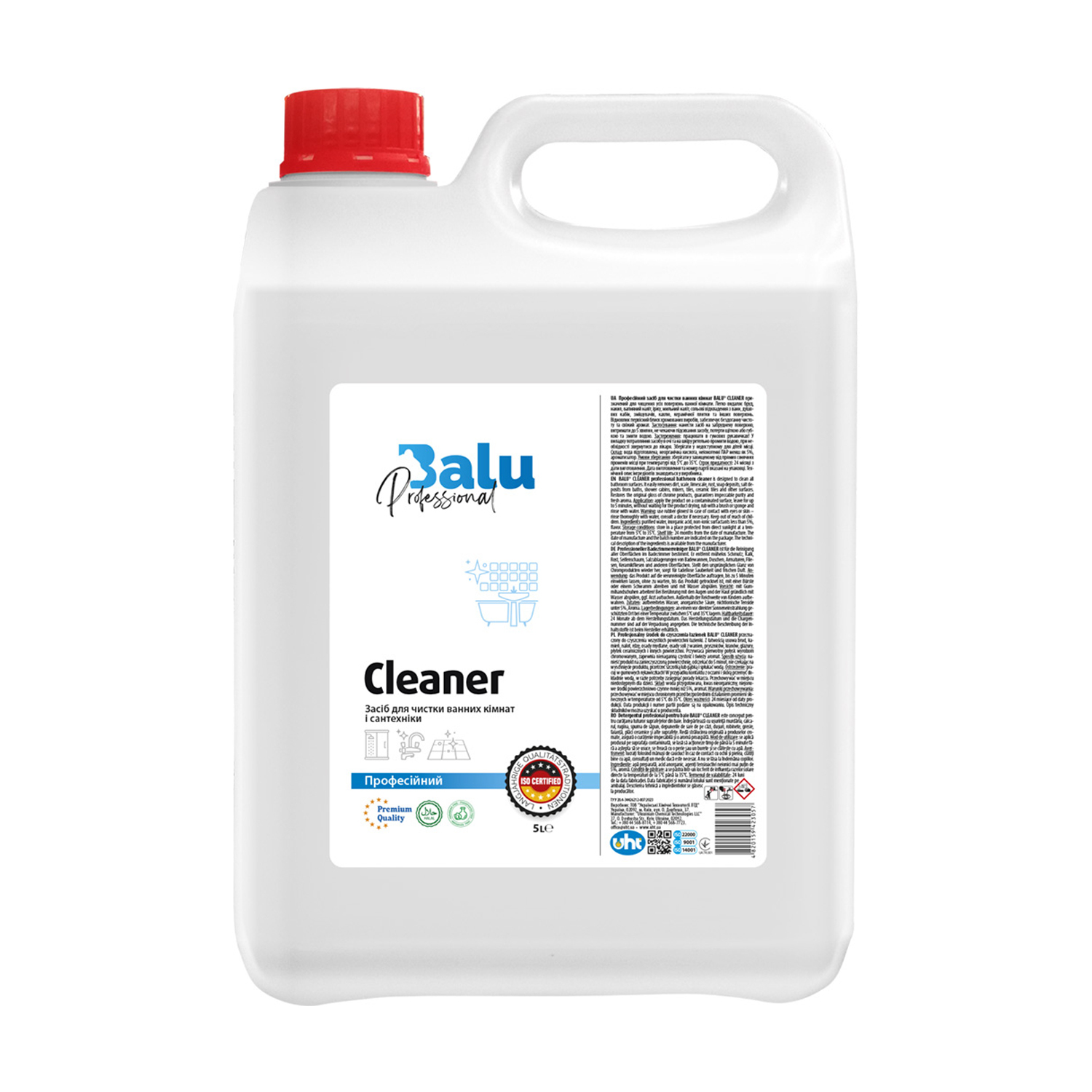 Професійний засіб для миття сантехніки та кераміки BALU Professional Cleaner, 5 л