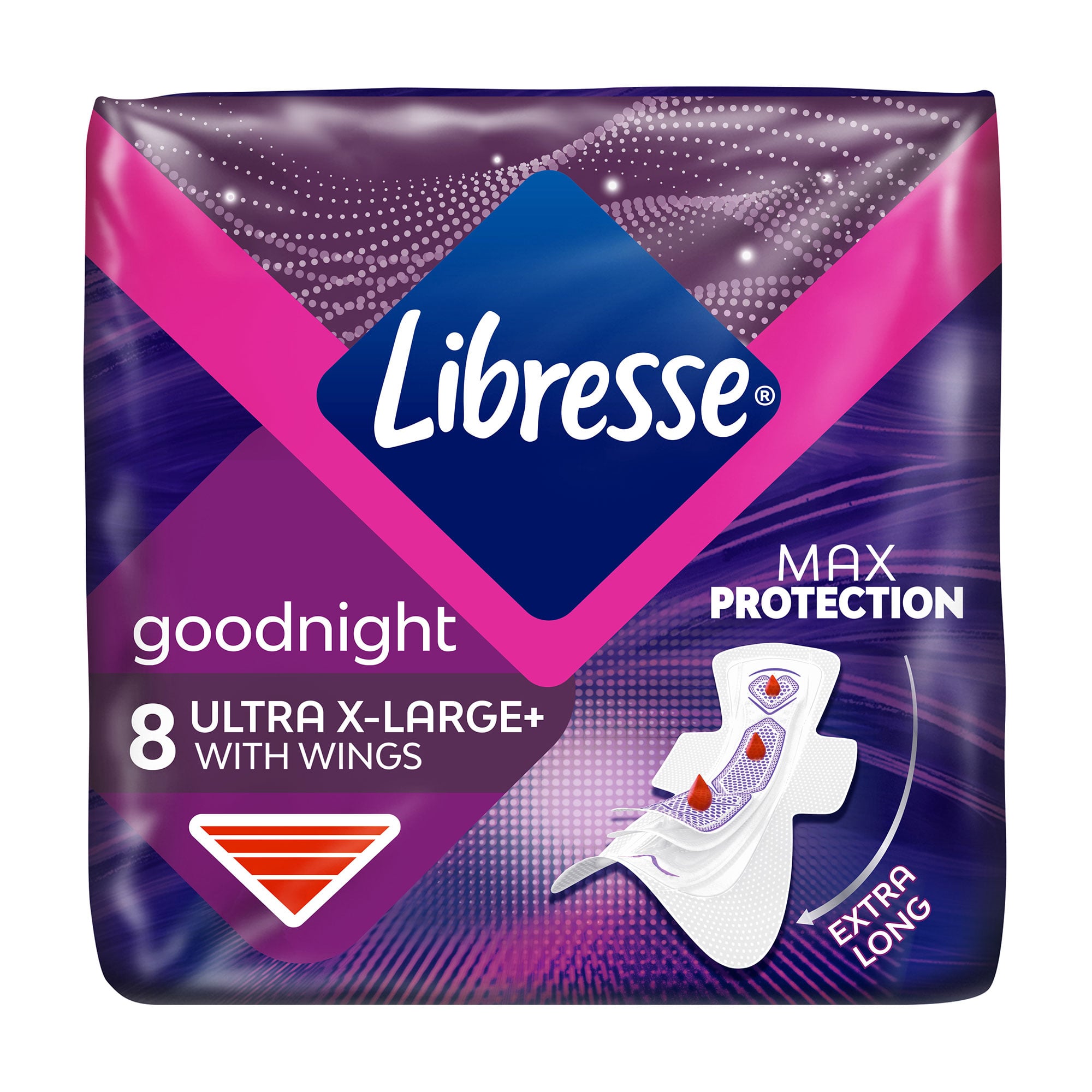 Прокладки гігієнічні Libresse Ultra Goodnight X-Large широкі нічні, 8 шт