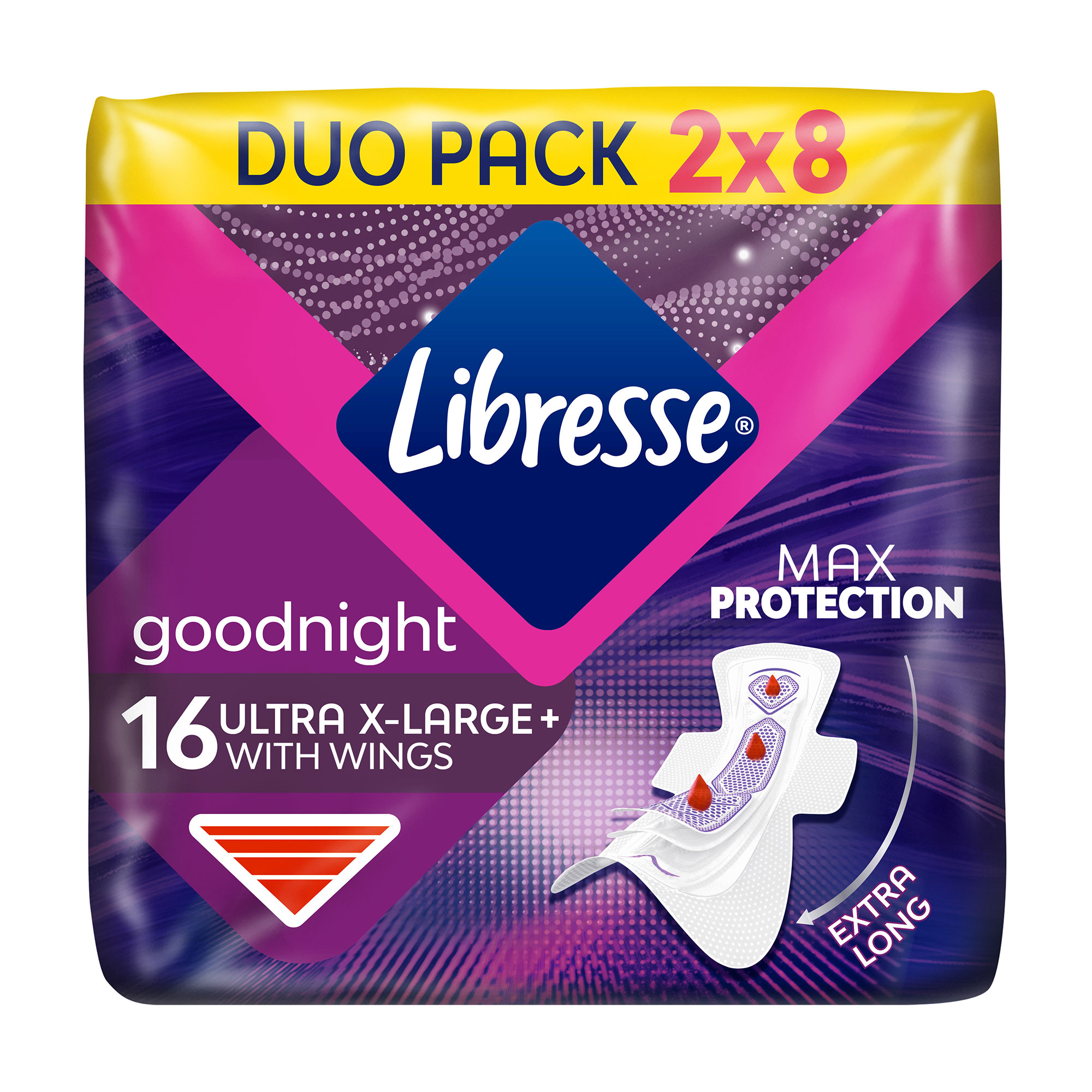 Прокладки гігієнічні Libresse Ultra Goodnight X-Large широкі нічні, 16 шт