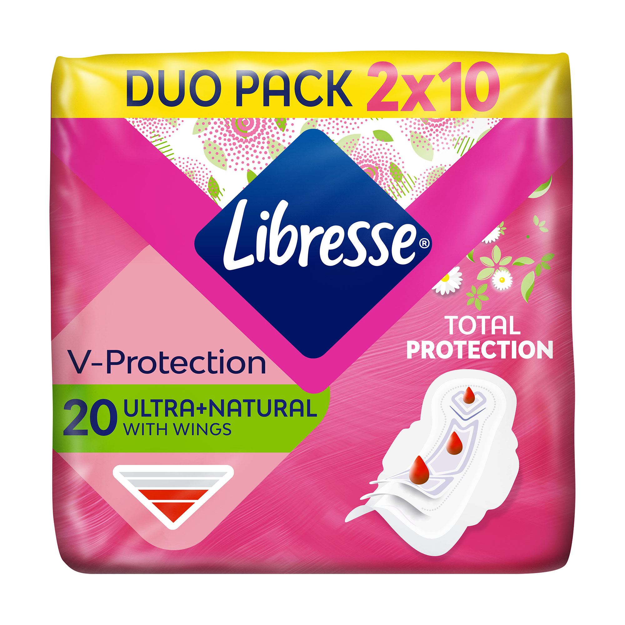 Прокладки гігієнічні Libresse Ultra Natural з з алое вера та ромашкою, 20 шт
