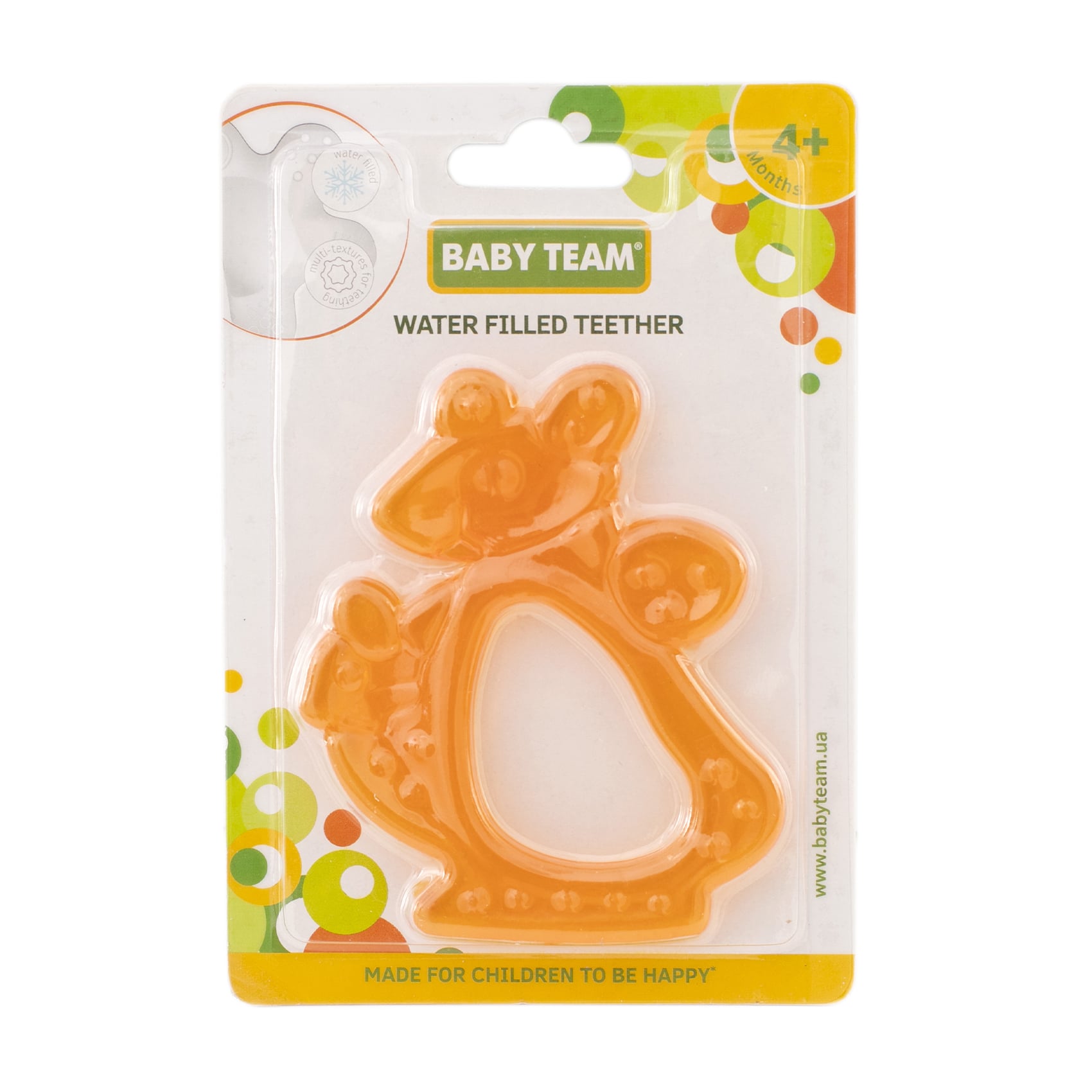 Прорізувач Baby Team Кенгуру, з водою, від 4 місяців, жовтий (4004)