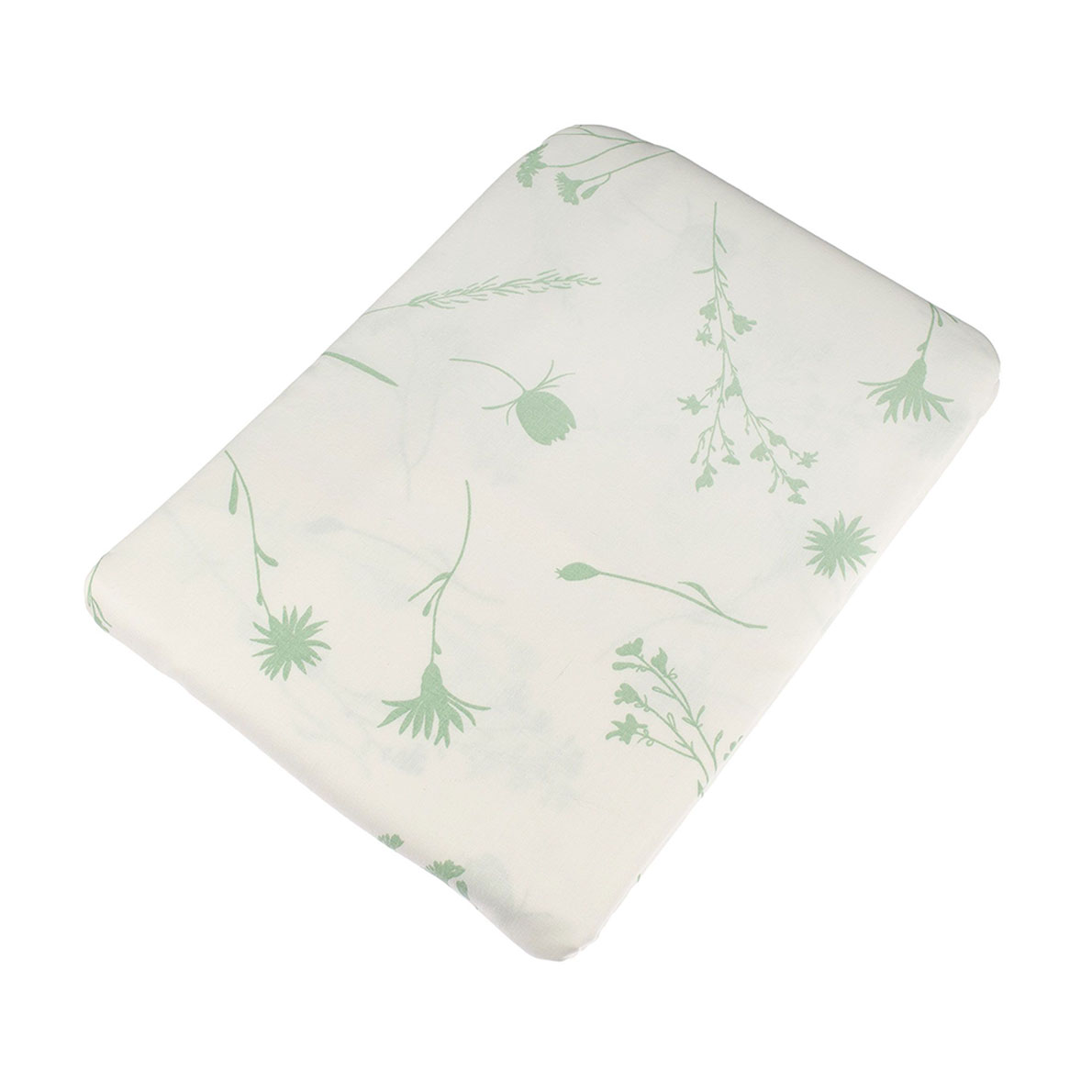 Простирадло бязеве Home Line Волошки, зелені на білому, 150*215 см (163079)