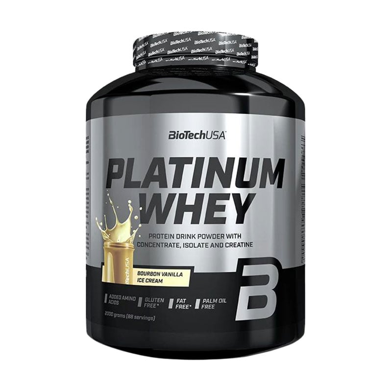 Протеїн BioTechUSA Platinum Whey Морозиво з бурбонською ваніллю, в порошку, 2 кг