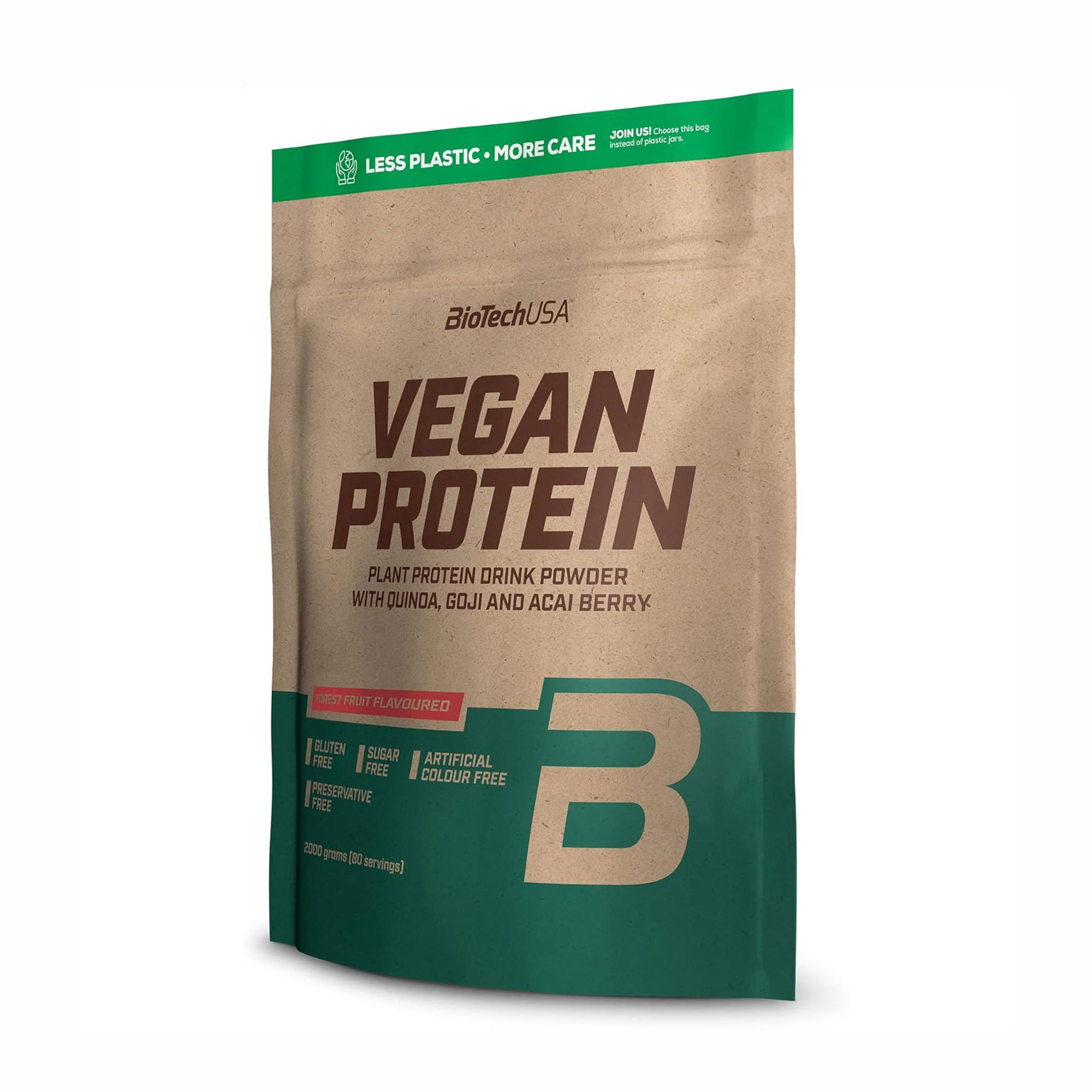 Протеїн BioTechUSA Vegan Protein Лісові фрукти, в порошку, 2 кг