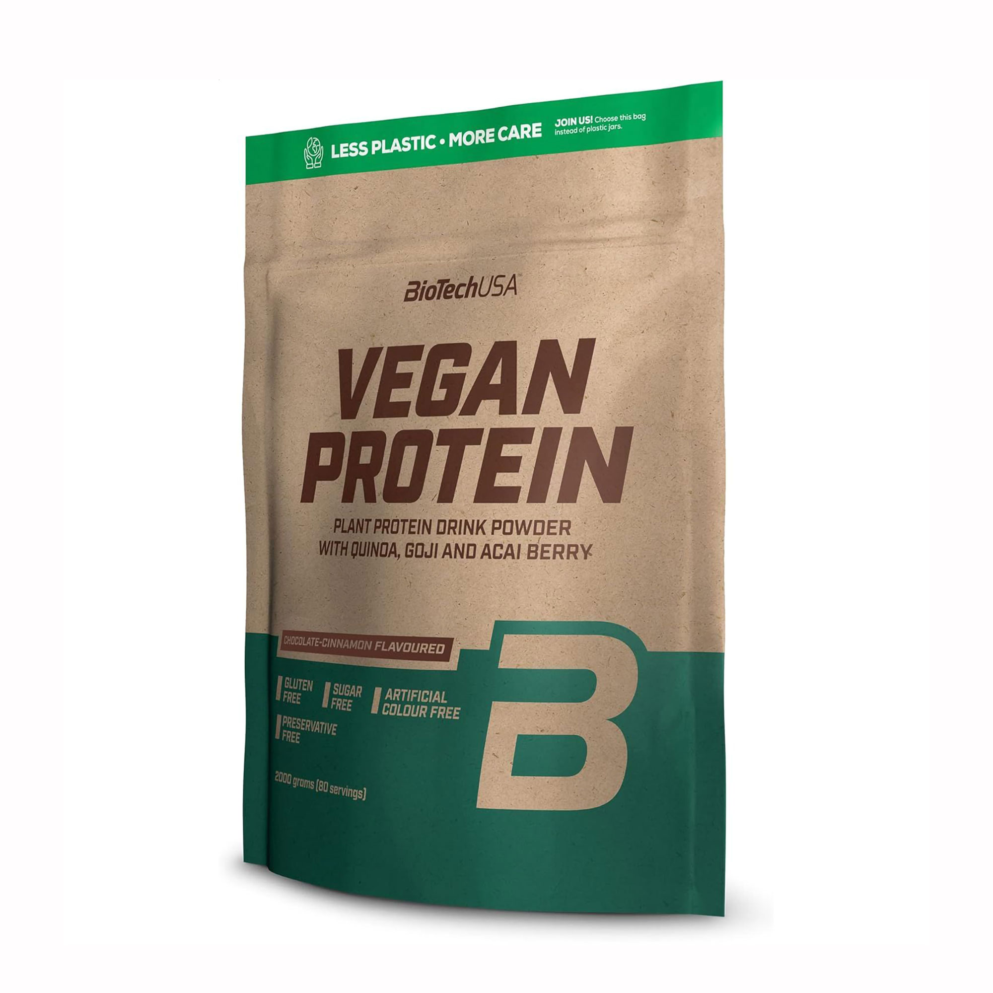 Протеїн BioTechUSA Vegan Protein Шоколад та кориця, в порошку, 2 кг