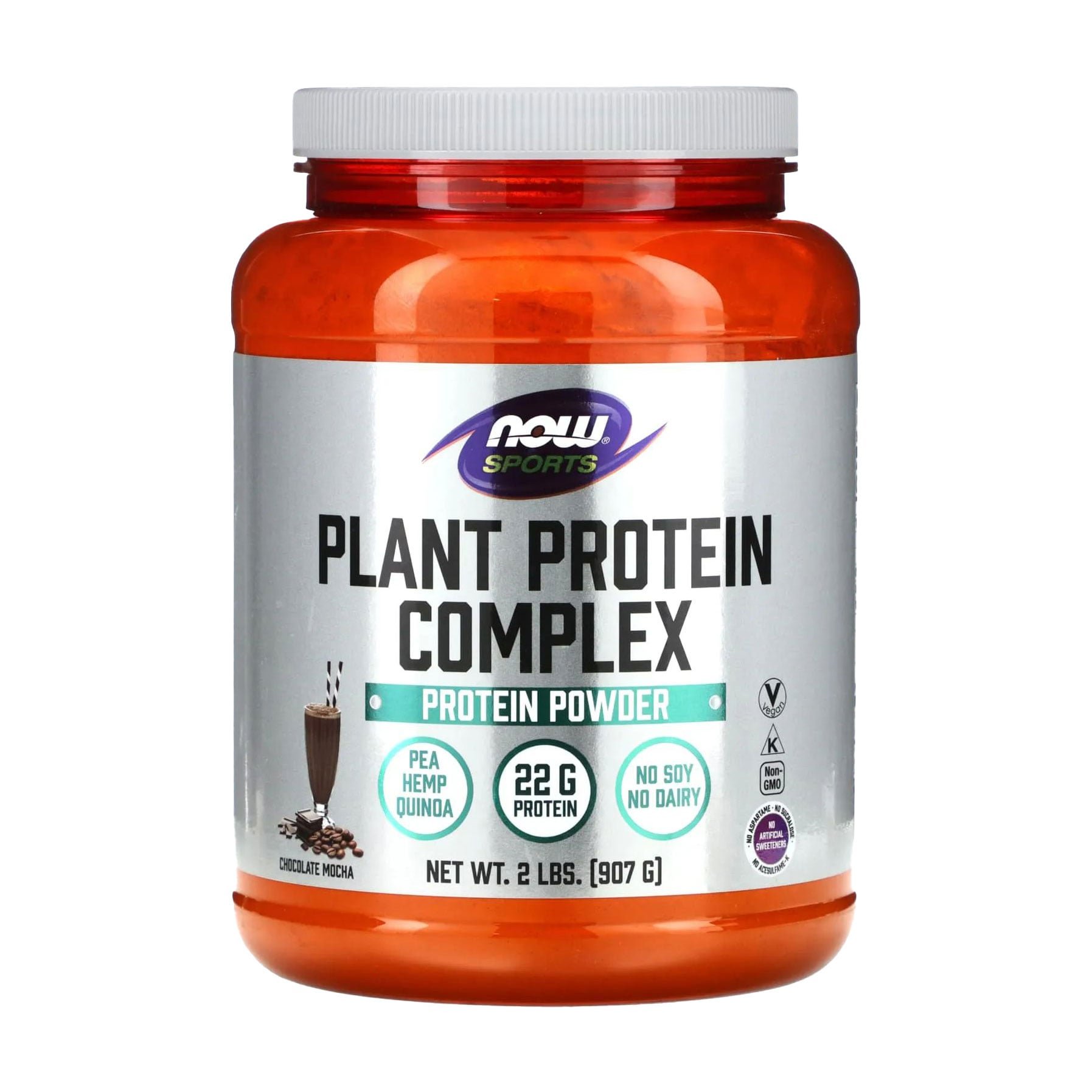 Протеїн Now Foods Plant Protein Complex зі смаком шоколадного мокко, 907 г
