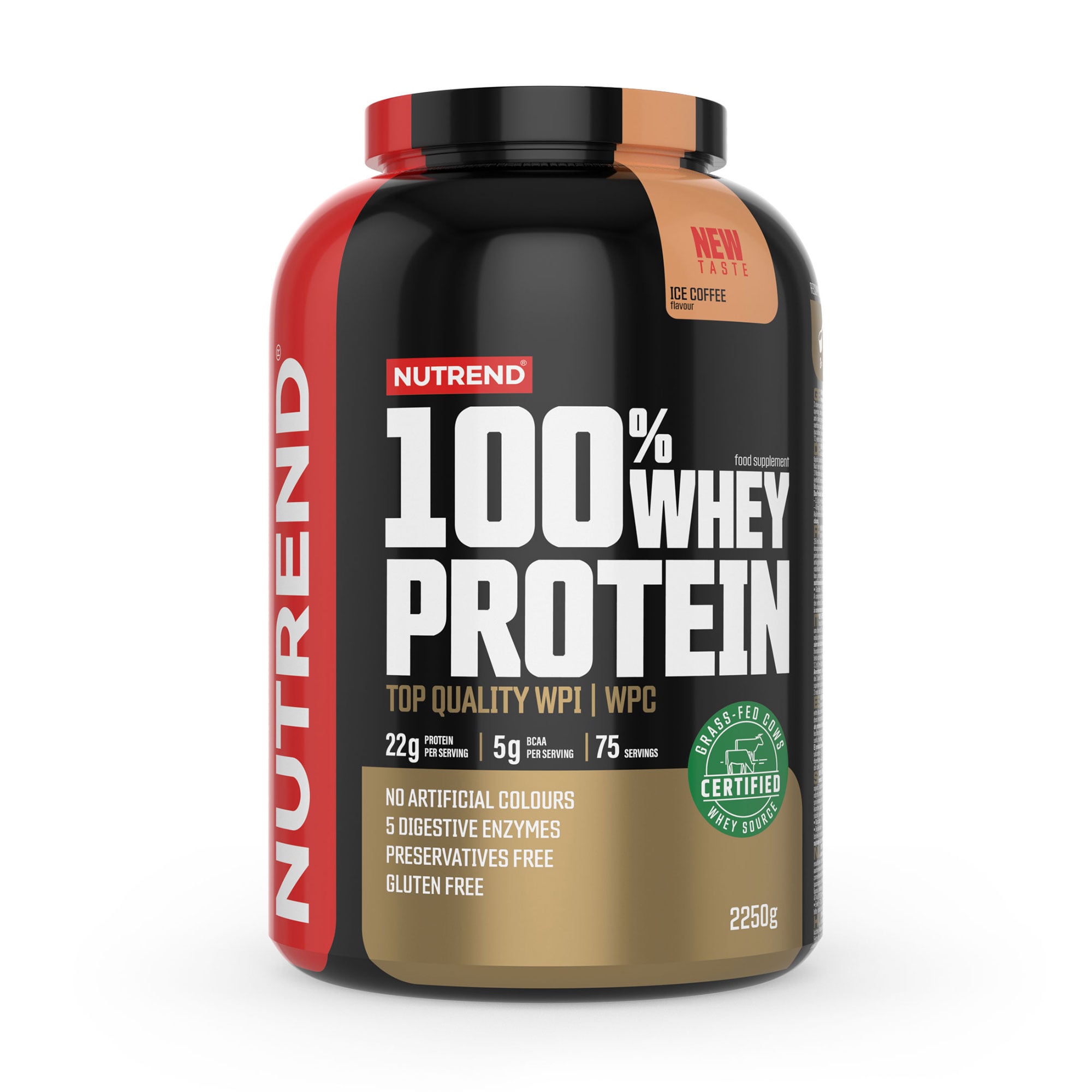 Протеїн Nutrend 100% Whey Protein Холодна кава, в порошку, 2.25 кг