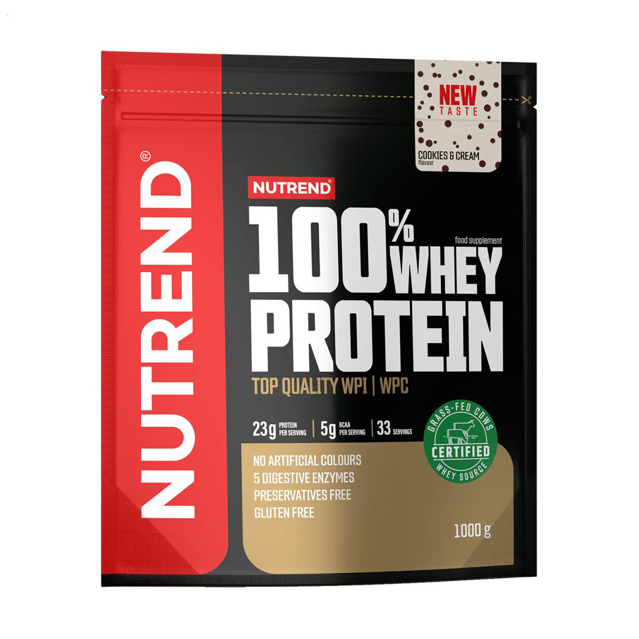 Протеїн Nutrend 100% Whey Protein Печиво та крем, в порошку, 1 кг
