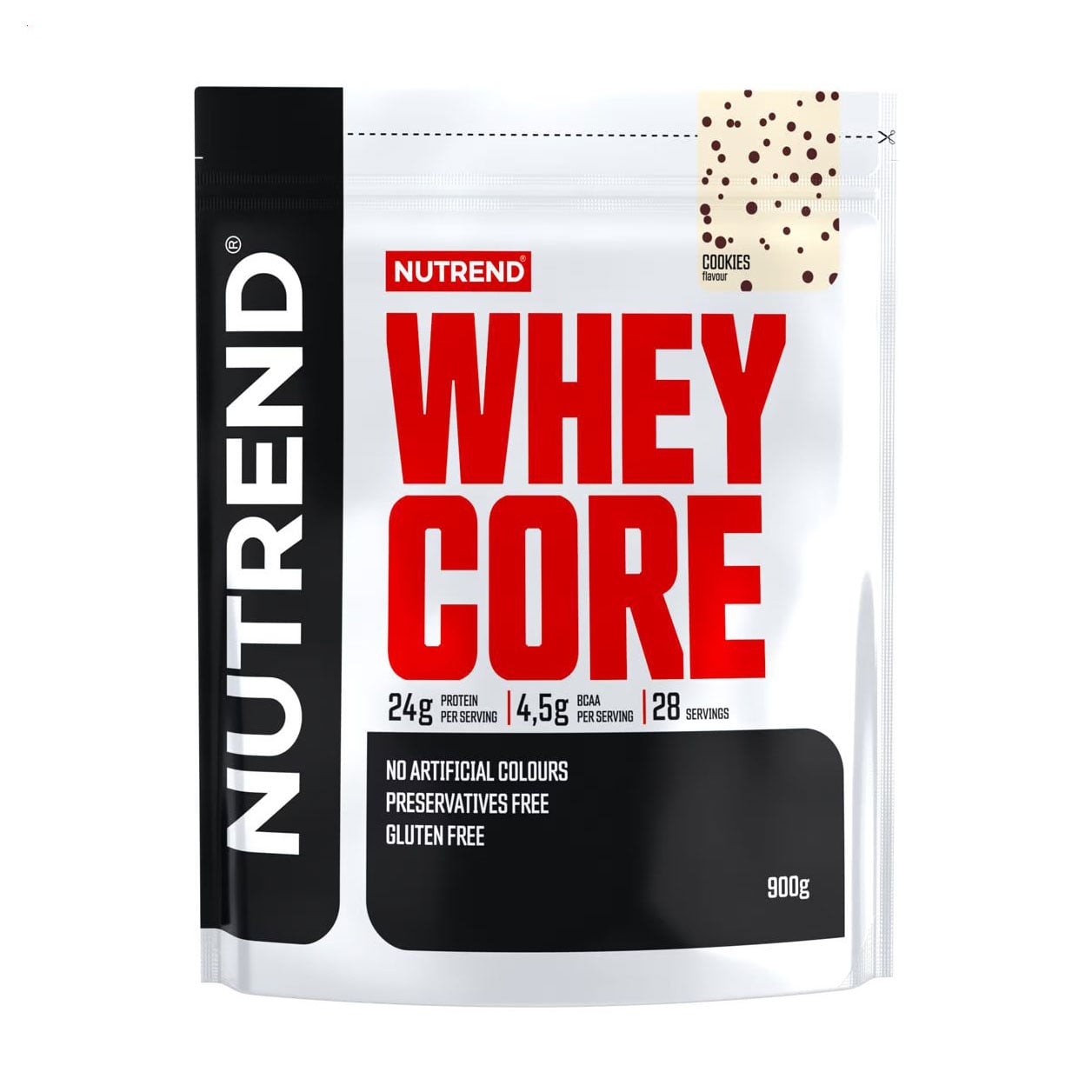 Протеїн Nutrend Whey Core зі смаком печива, в порошку, 900 г