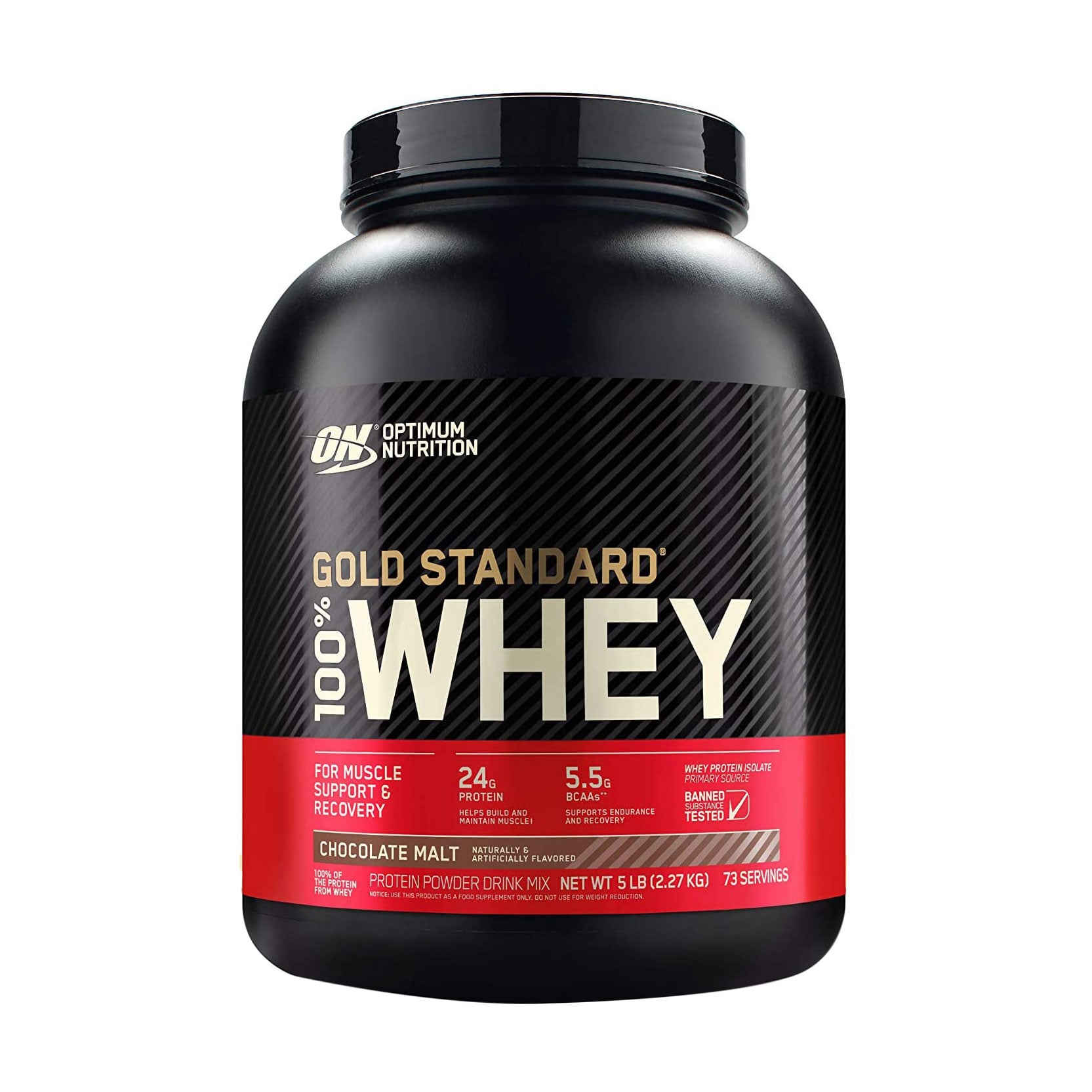 Протеїн Optimum Nutrition 100% Whey Gold Standard Шоколадий солод, в порошку, 2.27 кг