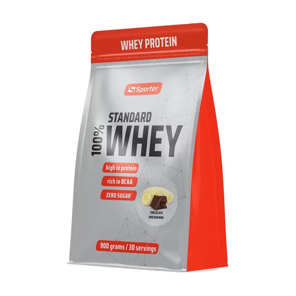 Протеїн Sporter 100% Standart Whey Шоколад з бананом, в порошку, 900 г