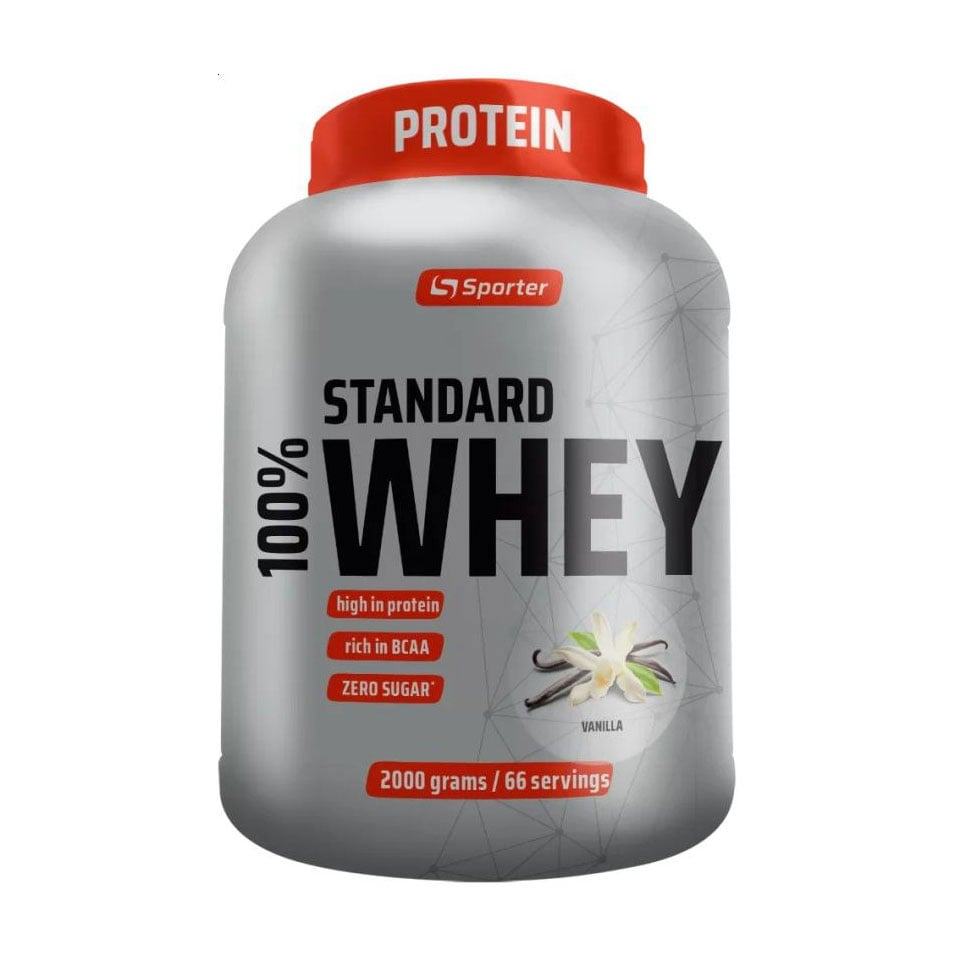 Протеїн Sporter 100% Standart Whey Ваніль, в порошку, 2 кг