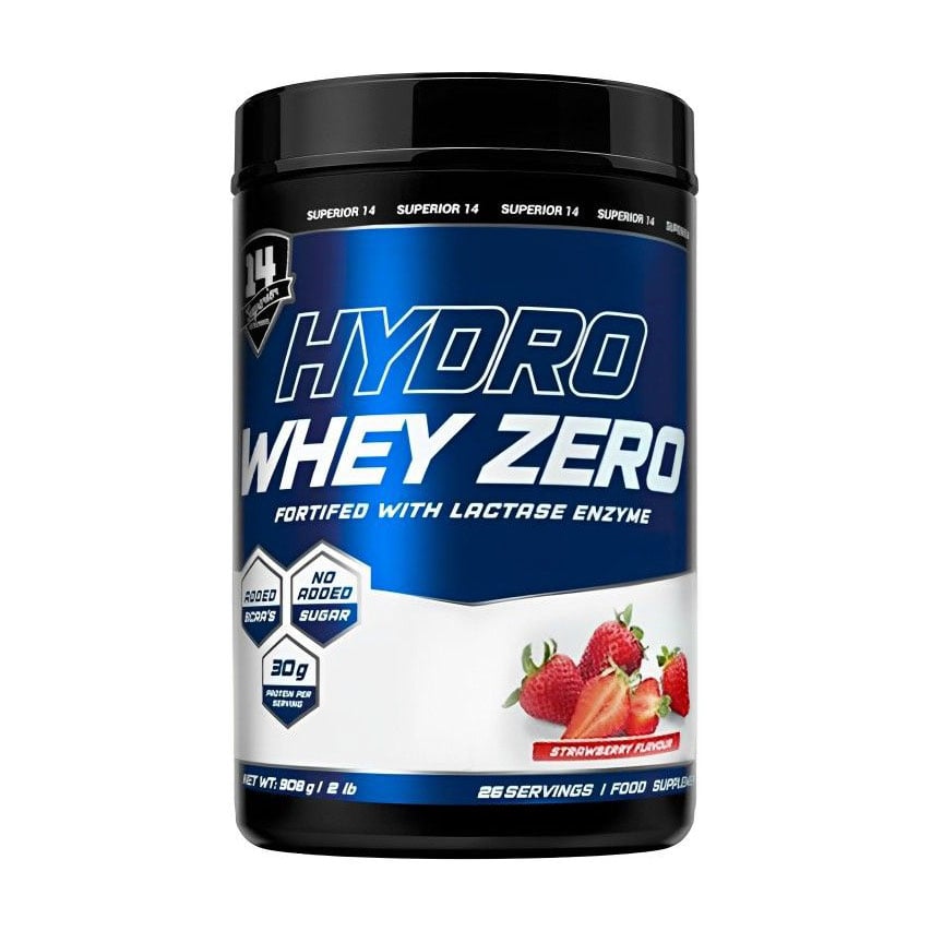Протеїн Superior14 Hydro Whey Zero Полуниця, в порошку, 908 г
