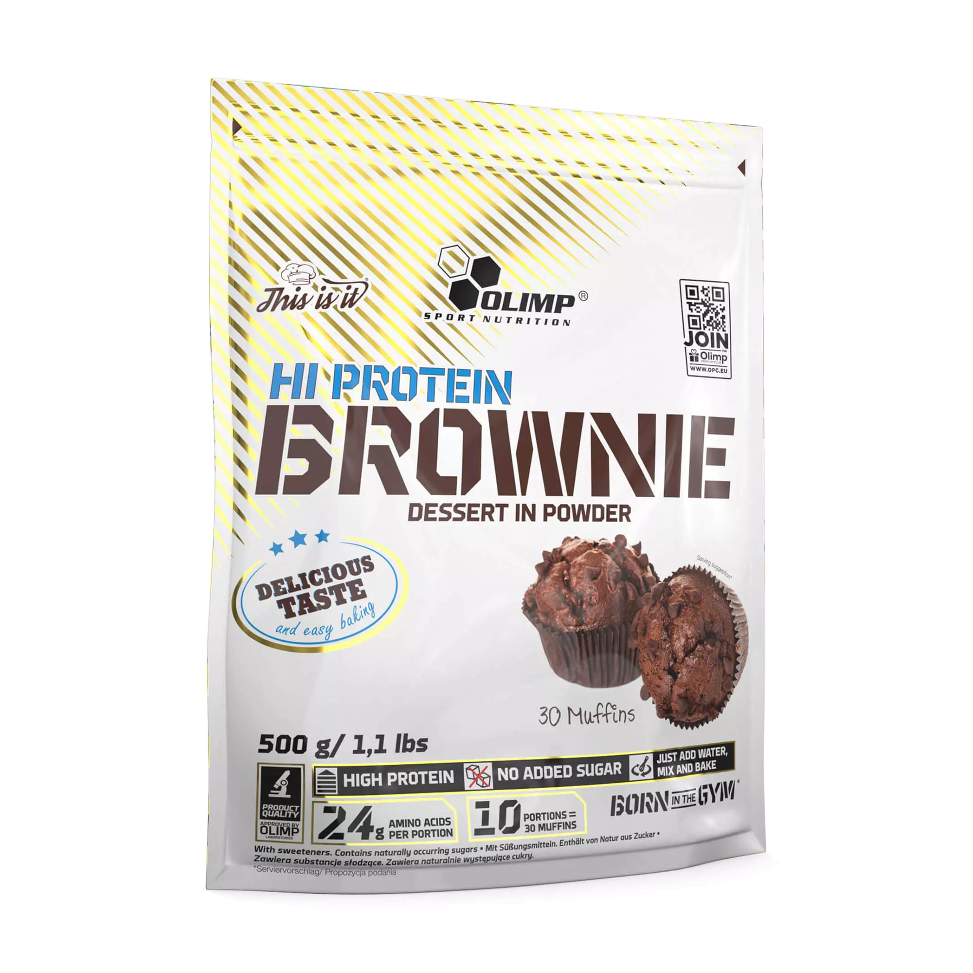 Протеїнова суміш для приготування брауні Olimp Sport Nutrition Hi Pro Brownie Шоколад, в порошку, 500 г