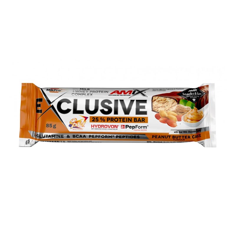 Протеїновий батончик Amix Nutrition Exclusive Protein 25% Bar Торт з арахісовим маслом, 85 г