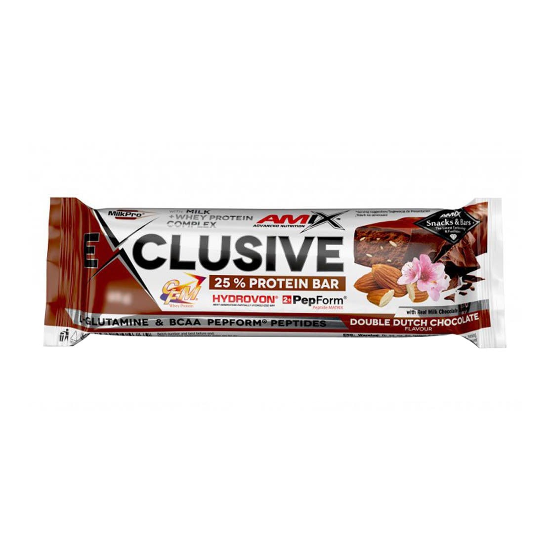 Протеїновий батончик Amix Nutrition Exclusive Protein 25% Bar Подвійний голландський шоколад, 85 г