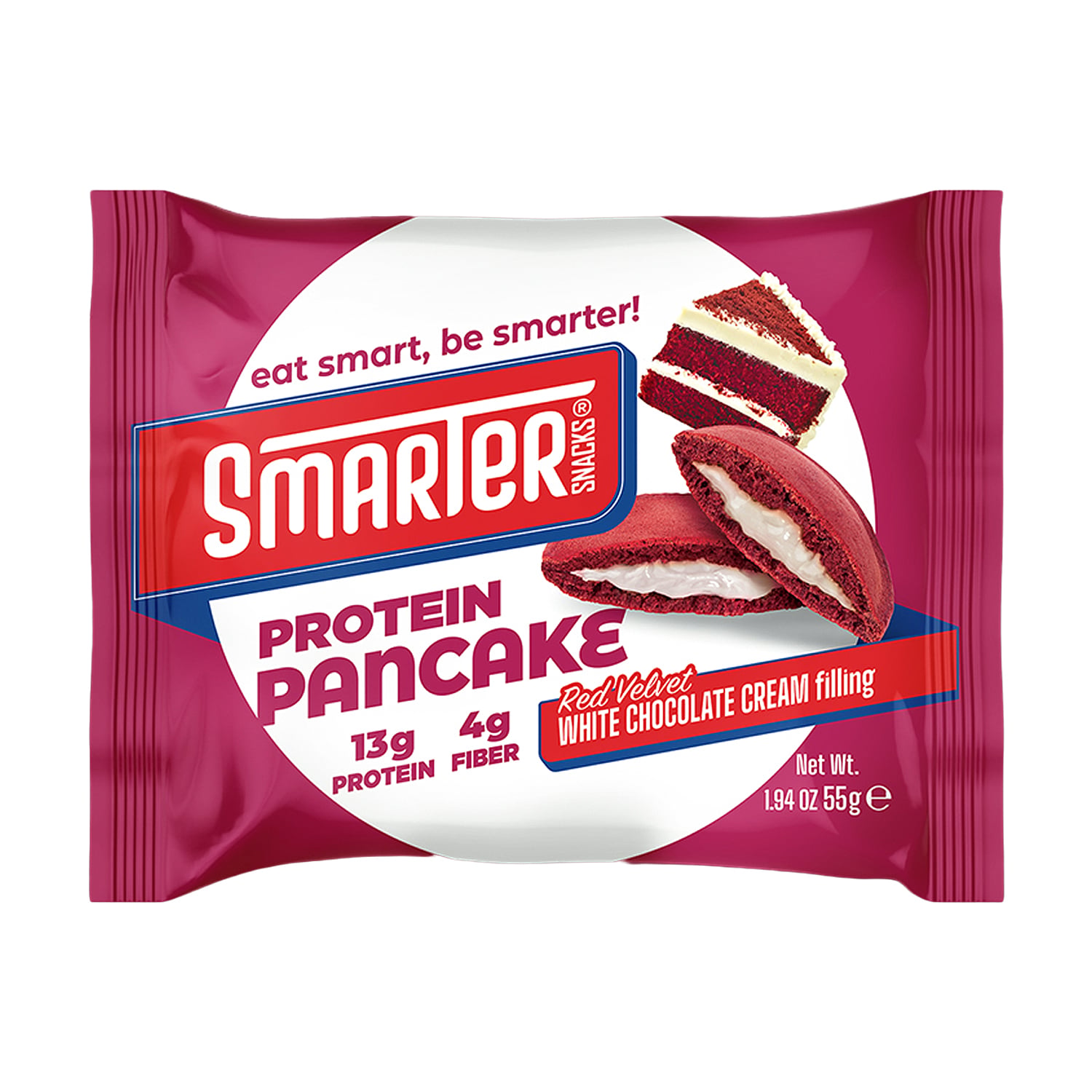 Протеїновий панкейк Smarter Snacks Protein Pancake Червоний оксамит з білим шоколадом, 55 г