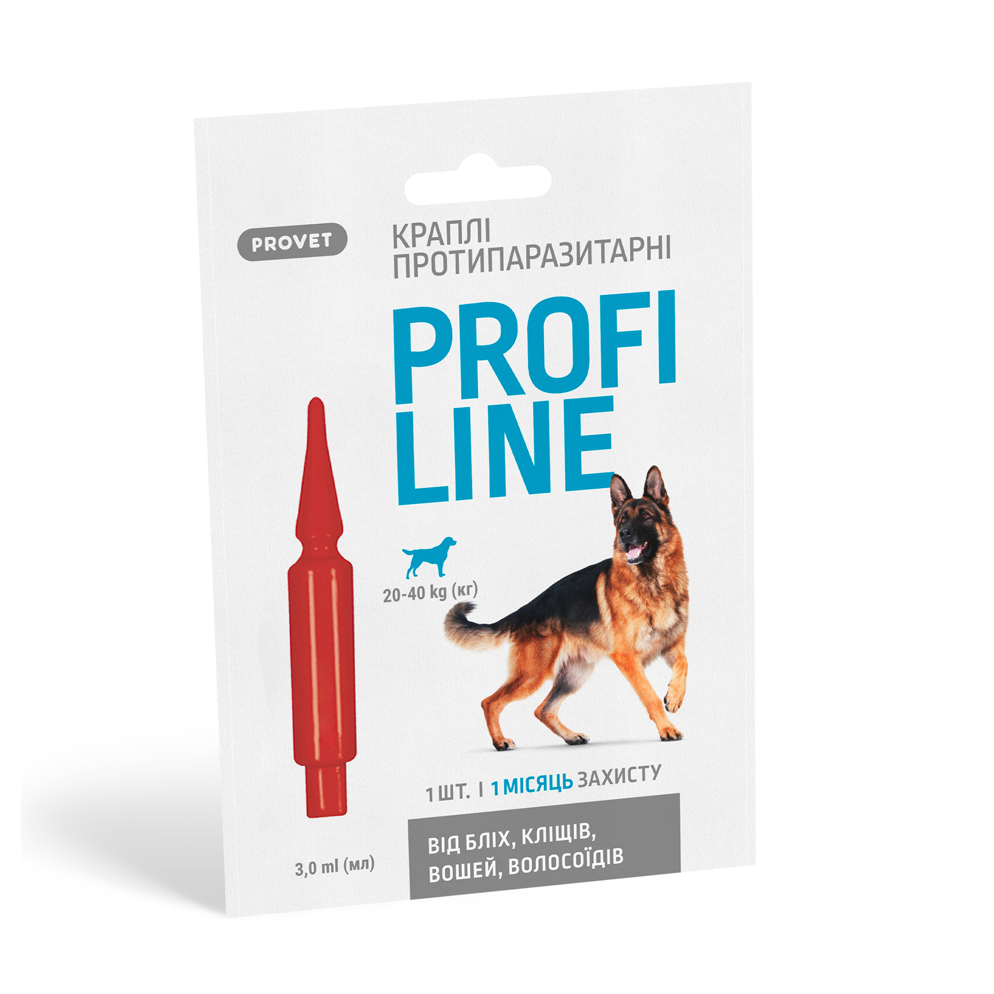 Протипаразитарні краплі для собак ProVET Profiline від 20 до 40 кг, 3 мл