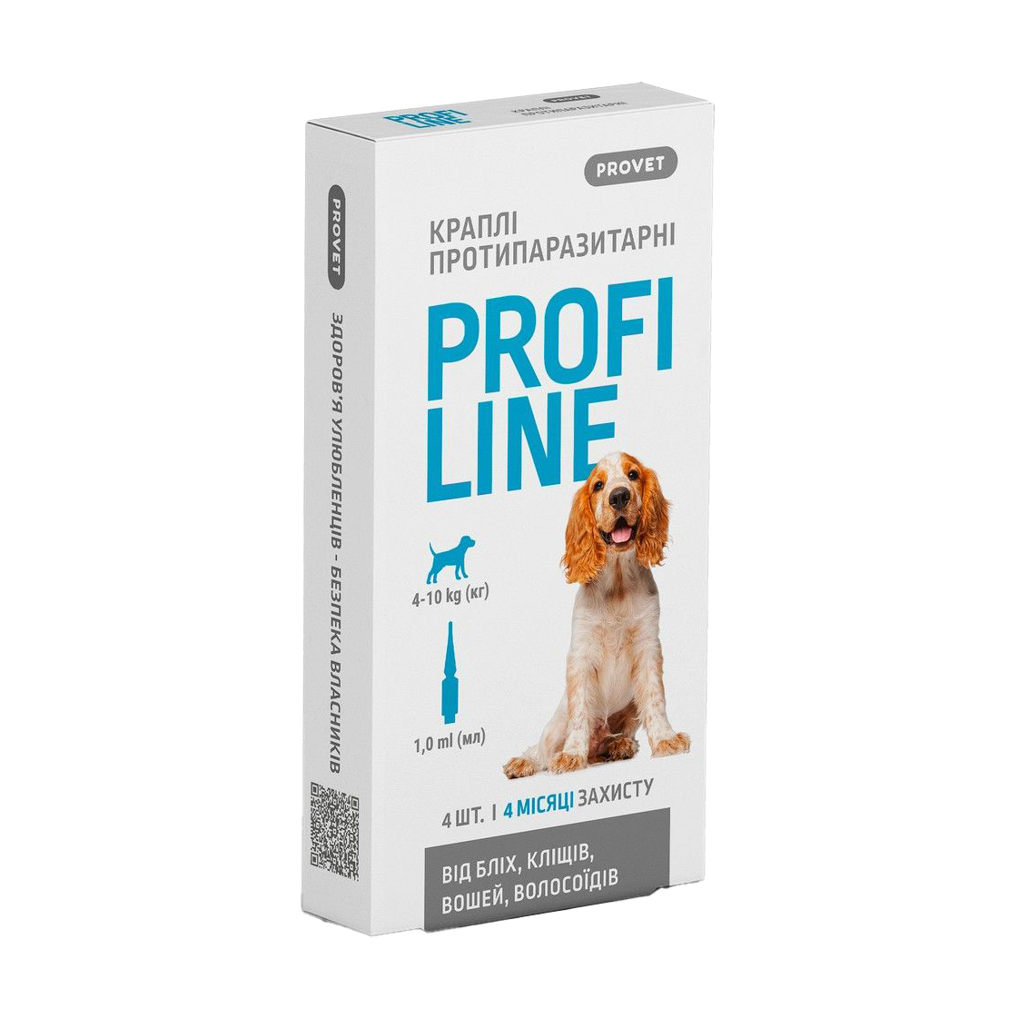 Протипаразитарні краплі для собак ProVET Profiline від 4 до 10 кг, 4*1 мл