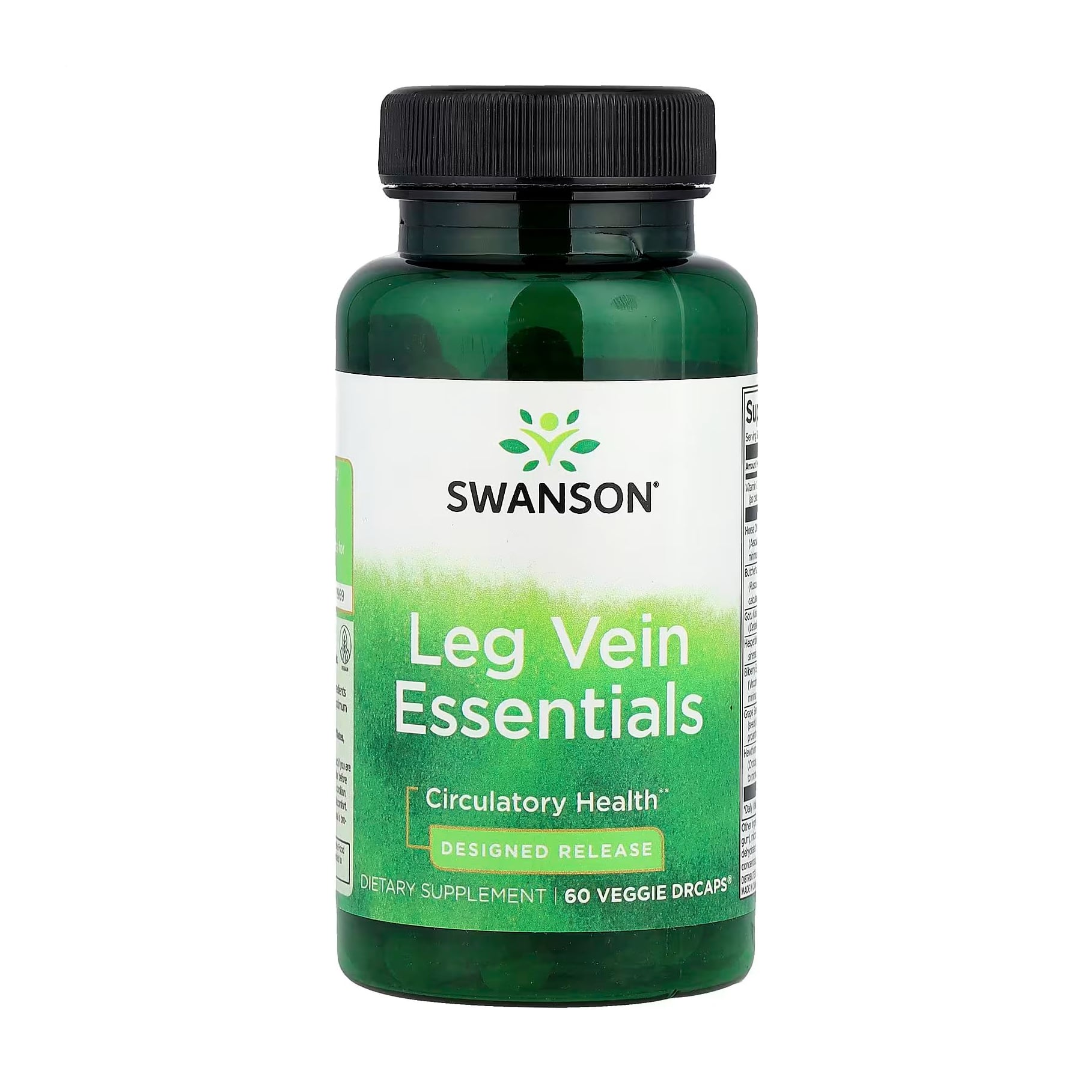 Противарикозний комплекс Swanson Leg Vein Essentials Delayed-Release, 60 вегетаріанських капсул