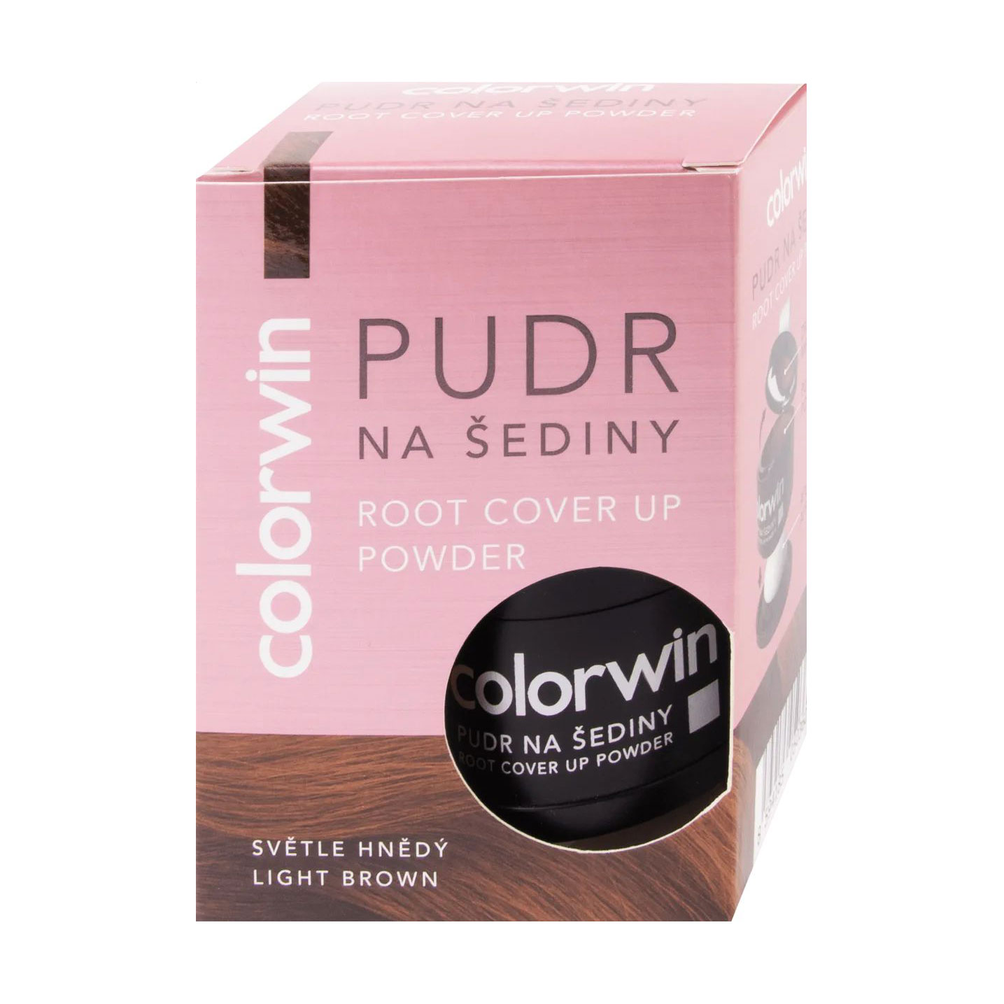 Пудра Colorwin Root Cover Up Powder для маскування сивини та відрослих коренів волосся, Light Brown, 3.2 г