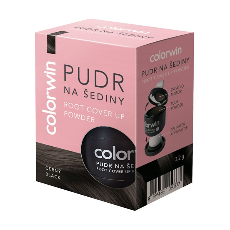Пудра Colorwin Root Cover Up Powder для маскування сивини та відрослих коренів волосся, Black, 3.2 г