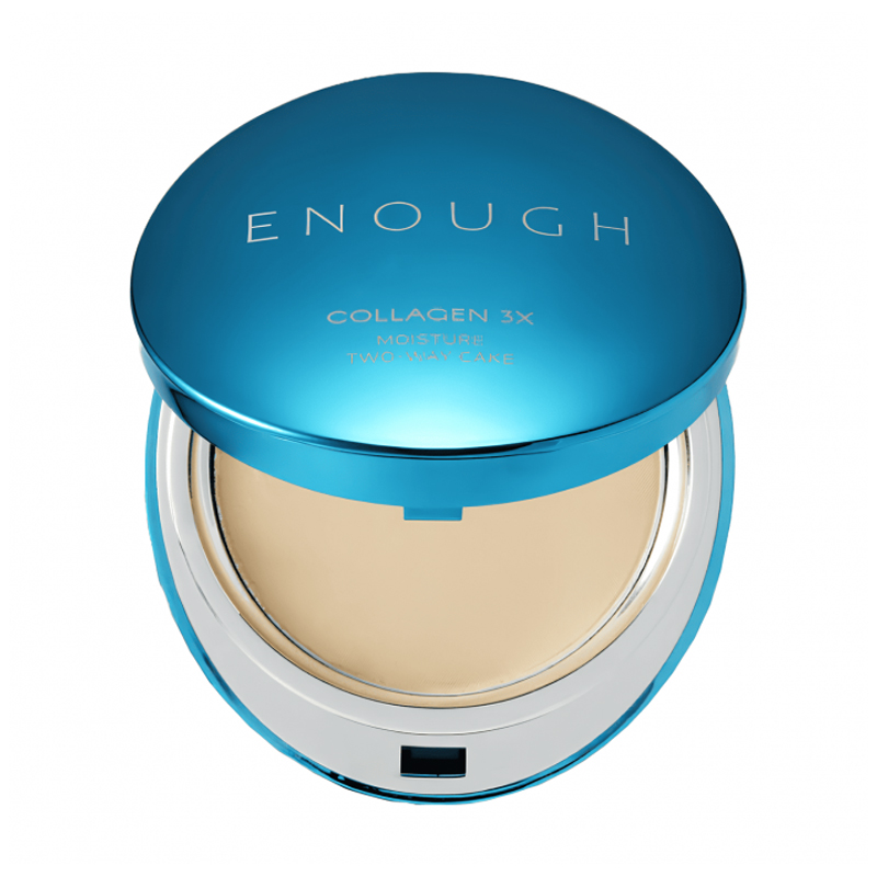 Пудра для обличчя Enough Collagen 3X Moisture Two Way Cake Foundation SPF 28 зі змінним блоком, 13N, 2*13 г