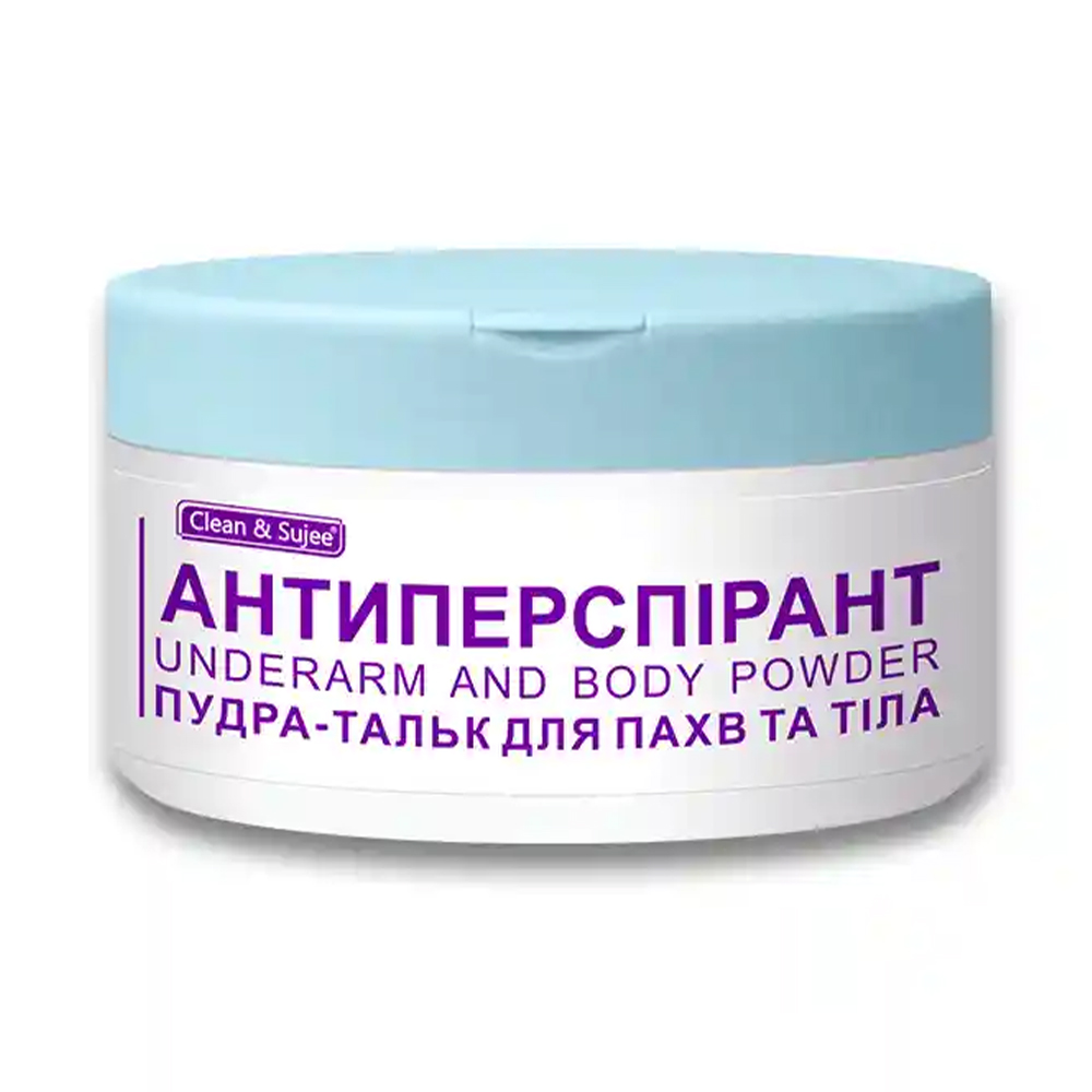Пудра-тальк антиперспірант для пахв та тіла Clean &amp; Sujee Underarm And Body Powder, 120 г