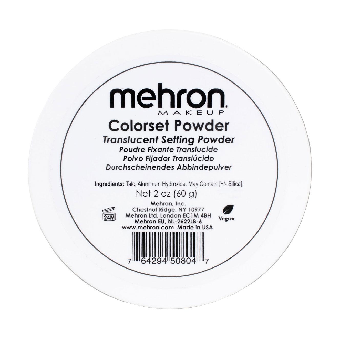 Пудра-закріплювач для макіяжу та гриму обличчя Mehron Colorset Powder, 60 г