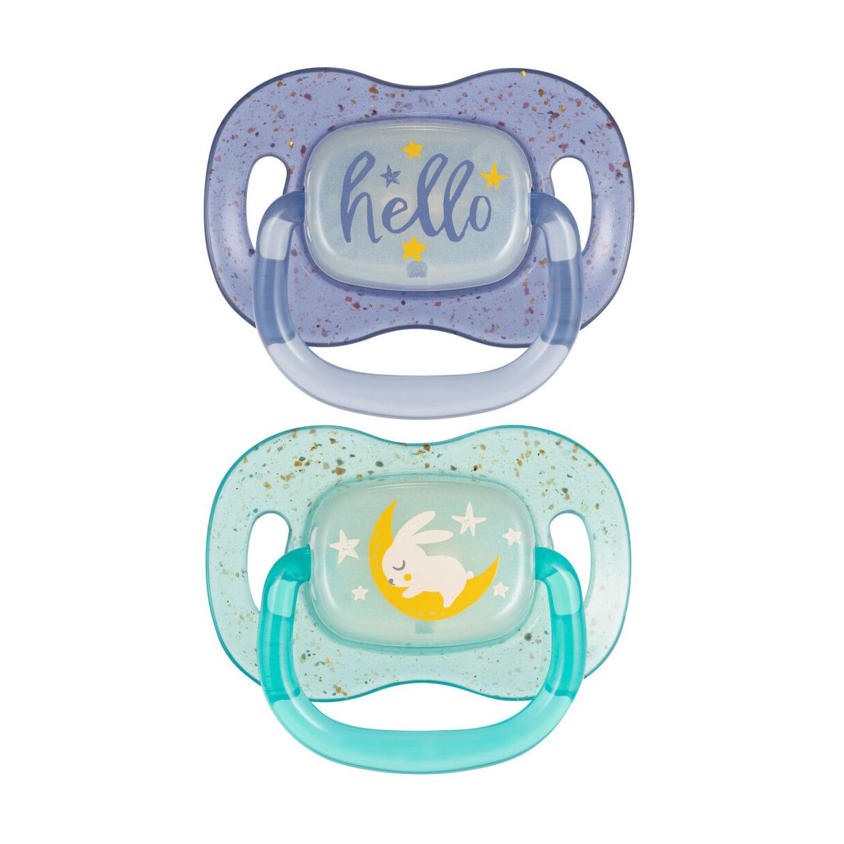 Пустушка Canpol Babies Night Glow силіконова, симетрична, від 18 місяців, 2 шт (34/944_blu)