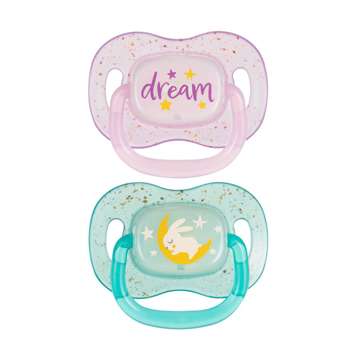 Пустушка Canpol Babies Night Glow силіконова, симетрична, від 18 місяців, 2 шт (34/944_pin)