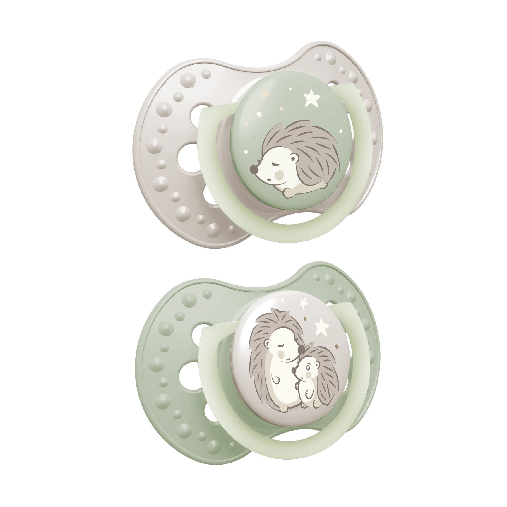 Пустушка LOVI Night &amp; Day Hedgehog силіконова, динамічна, від 1.5 року, 2 шт (22/931)