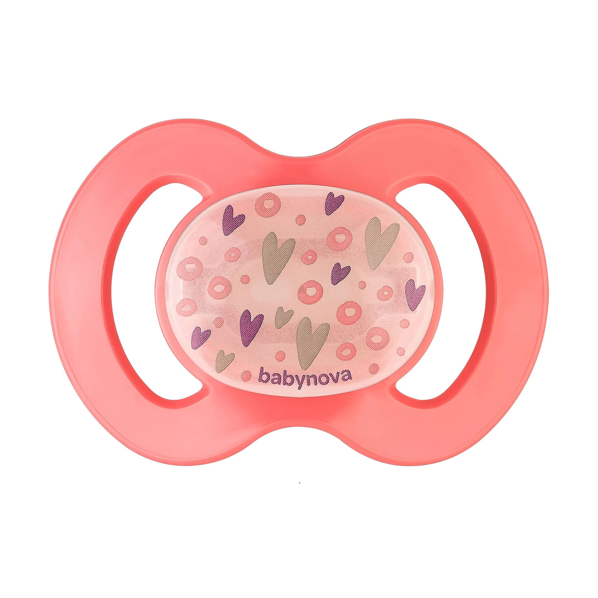 Пустушка силіконова Baby-Nova Pink ортодонтична, нічна, рожева, розмір 1, від 0 до 6 місяців (3962483)