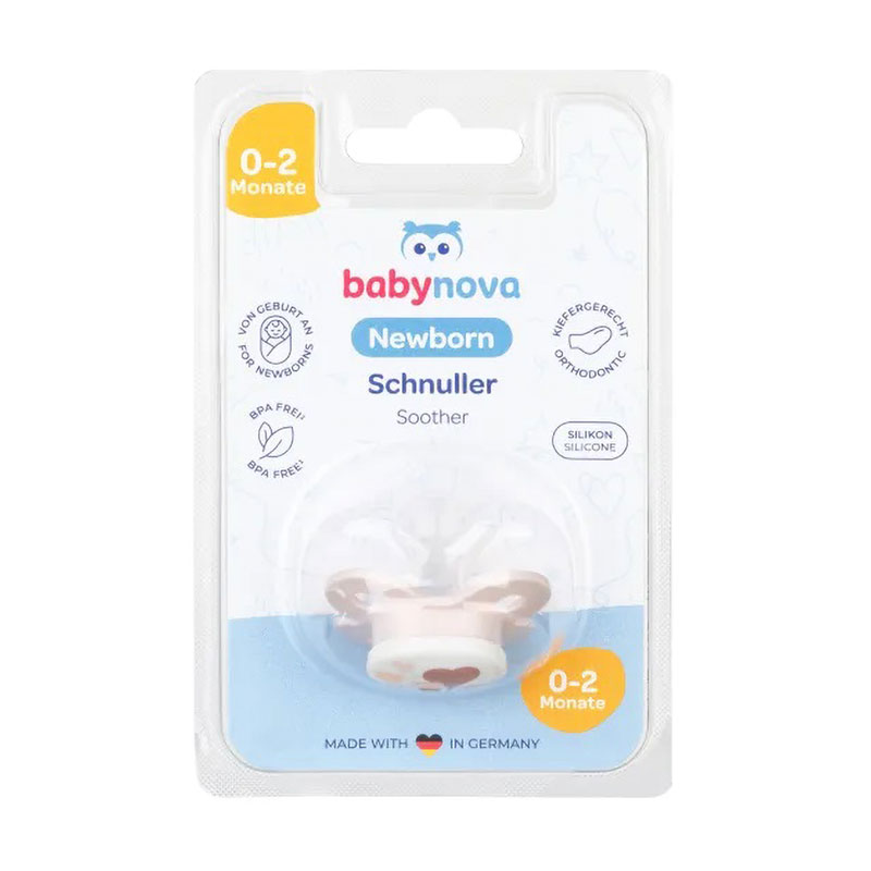 Пустушка силіконова Baby-Nova Sheep ортодонтична, рожева, від 0 до 2 місяців (3966387)