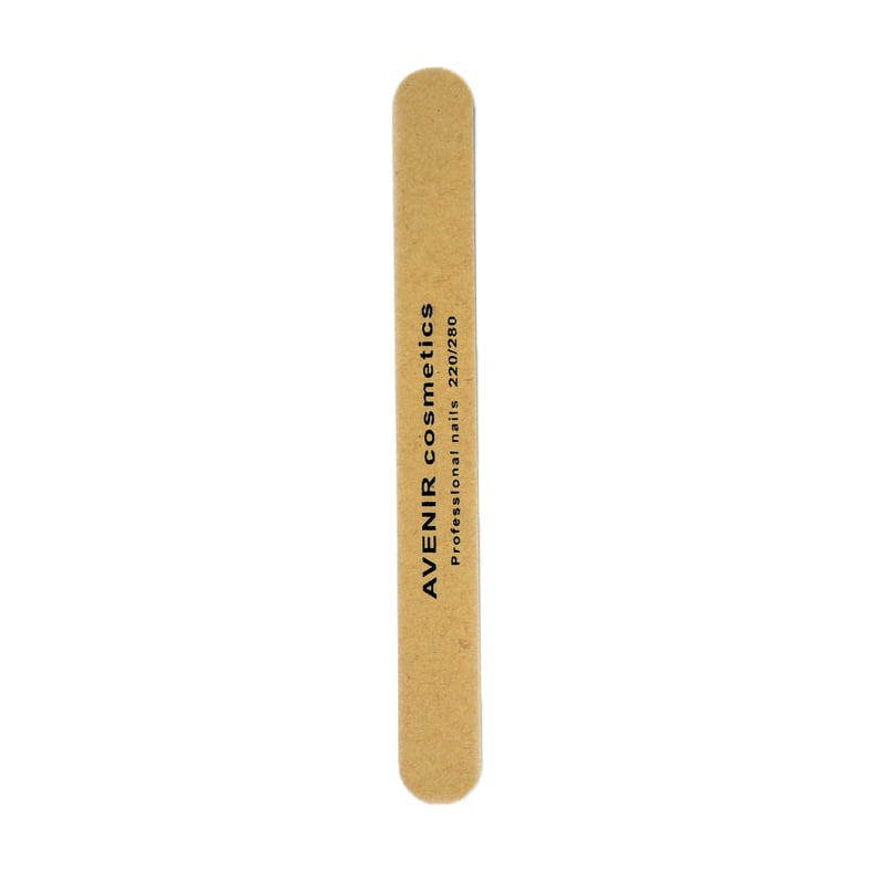 Пилка для нігтів Avenir Cosmetics Professional Nails на дерев'яній основі, 220/280 грит