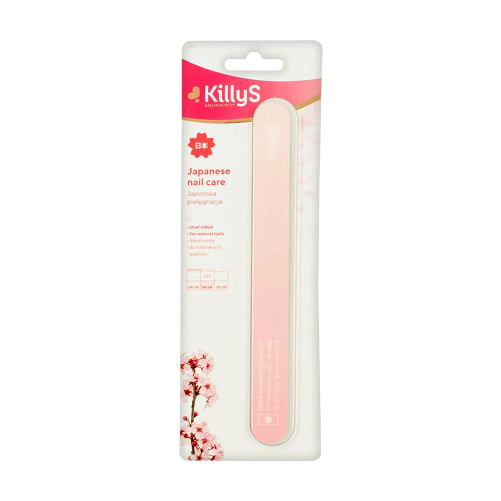Пилка для нігтів KillyS Пряма, 180/240 грит (500087)