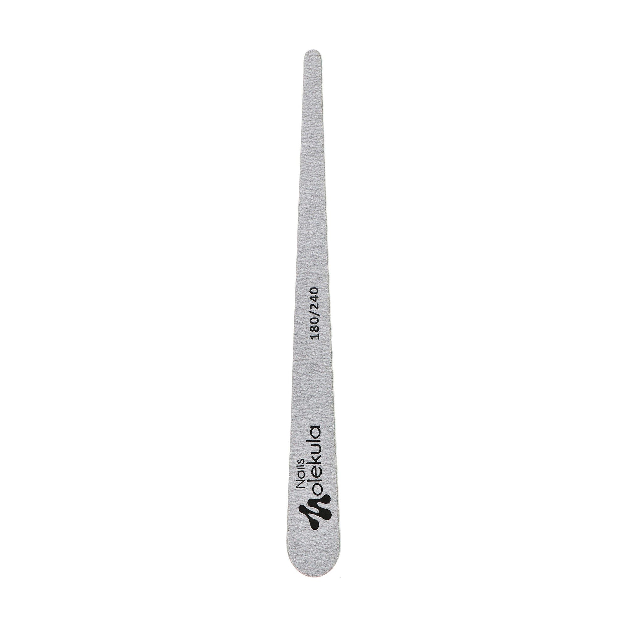 Пилка для нігтів Nails Molekula Professional М-67 Ультратонка конусна, сіра, 180/240 грит