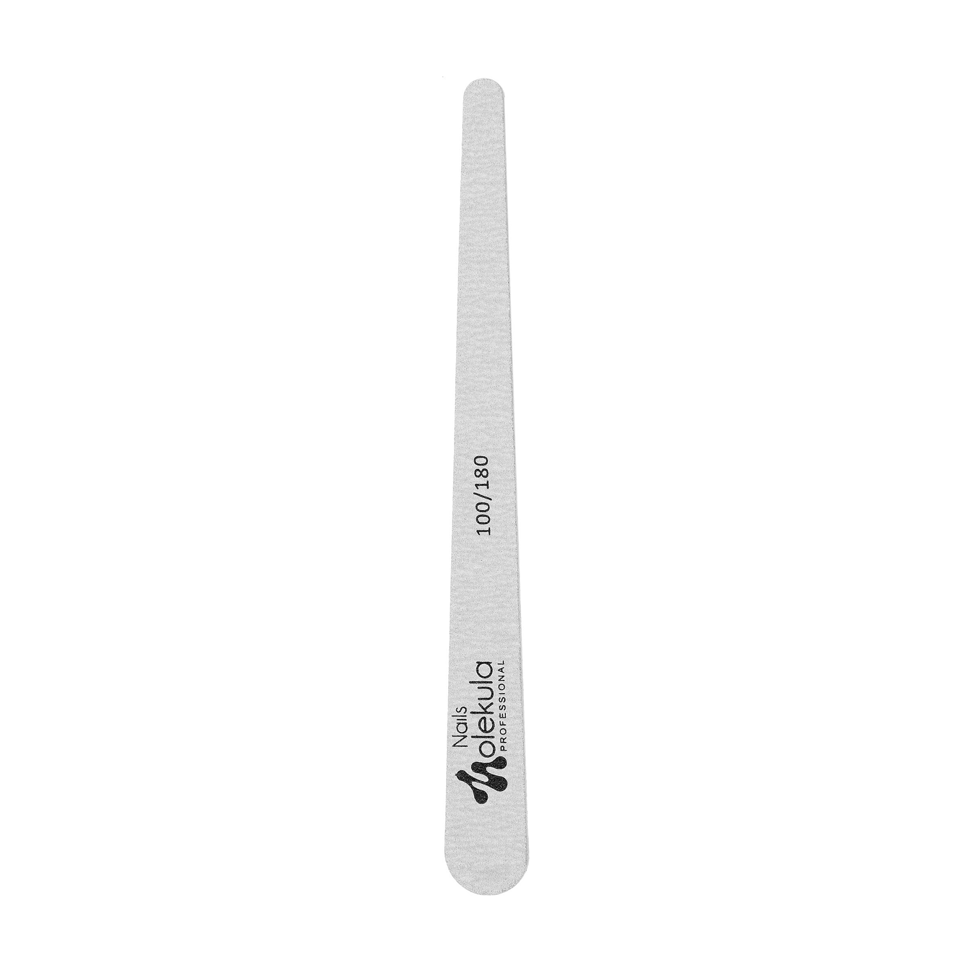 Пилка для нігтів Nails Molekula Professional М-68 Ультратонка конусна, сіра, 100/180 грит
