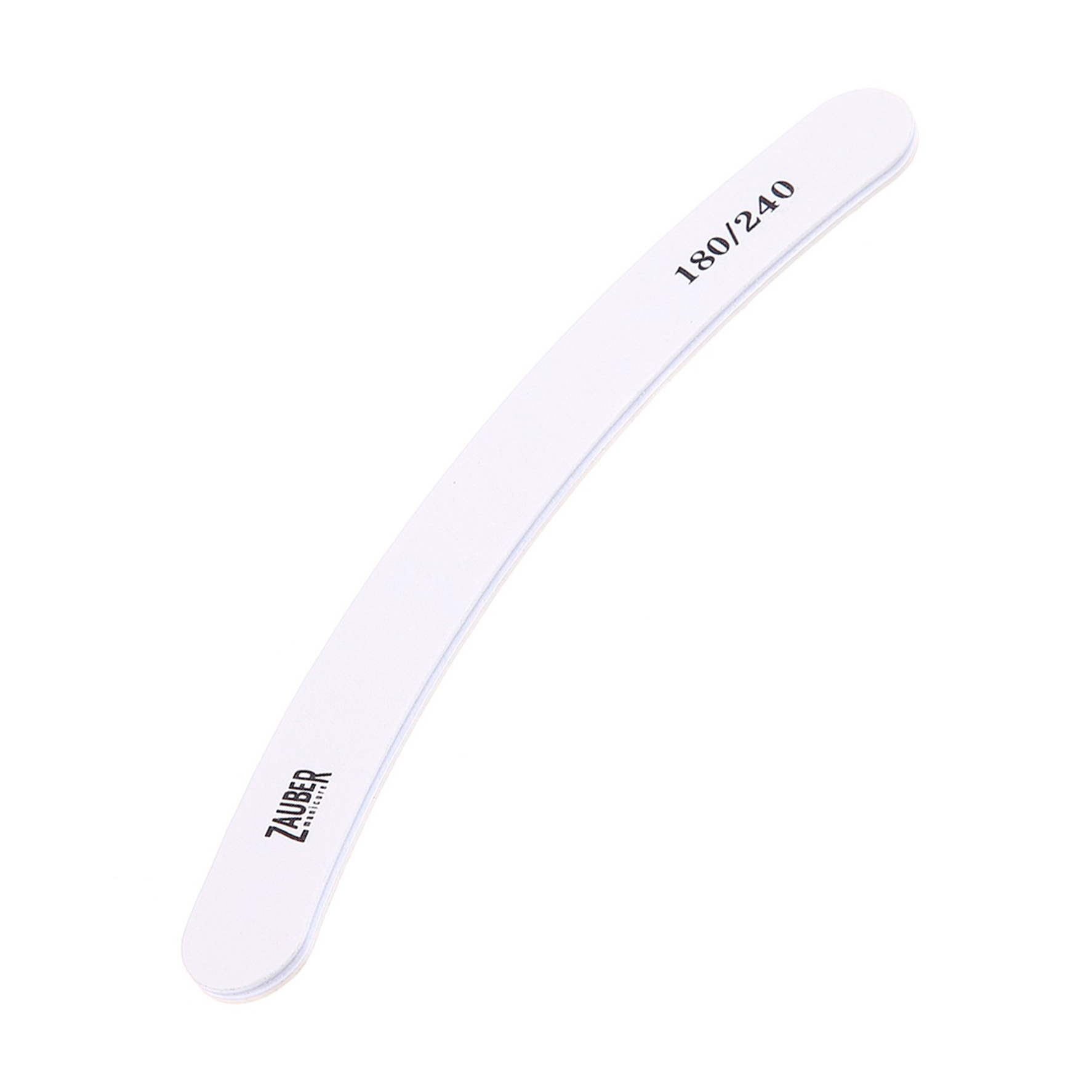 Пилка для нігтів Zauber банан, 180/240 грит 17.8*2 см (03-081F)