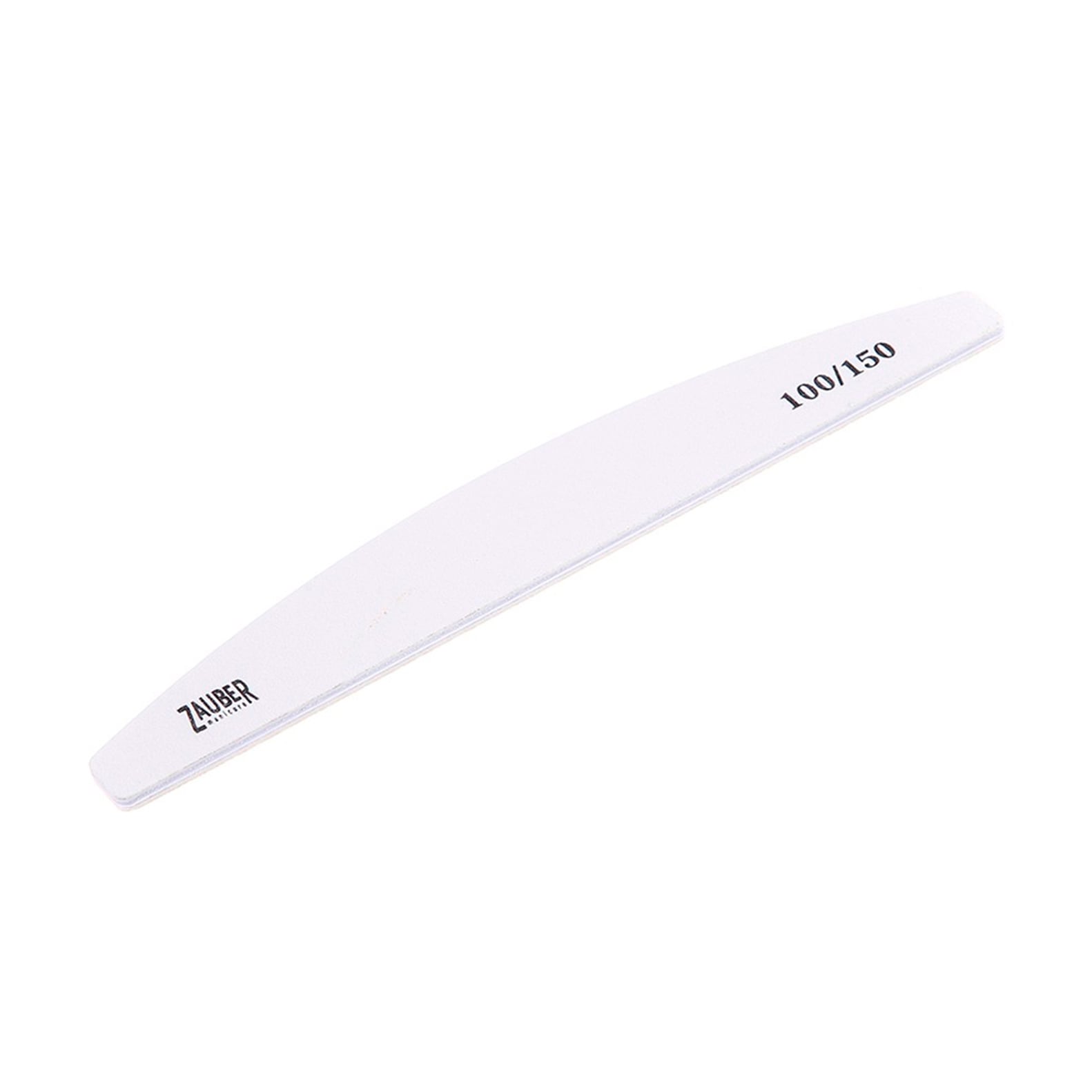Пилка для нігтів Zauber овал, 100/150 грит, 18*2.8 см (03-084C)