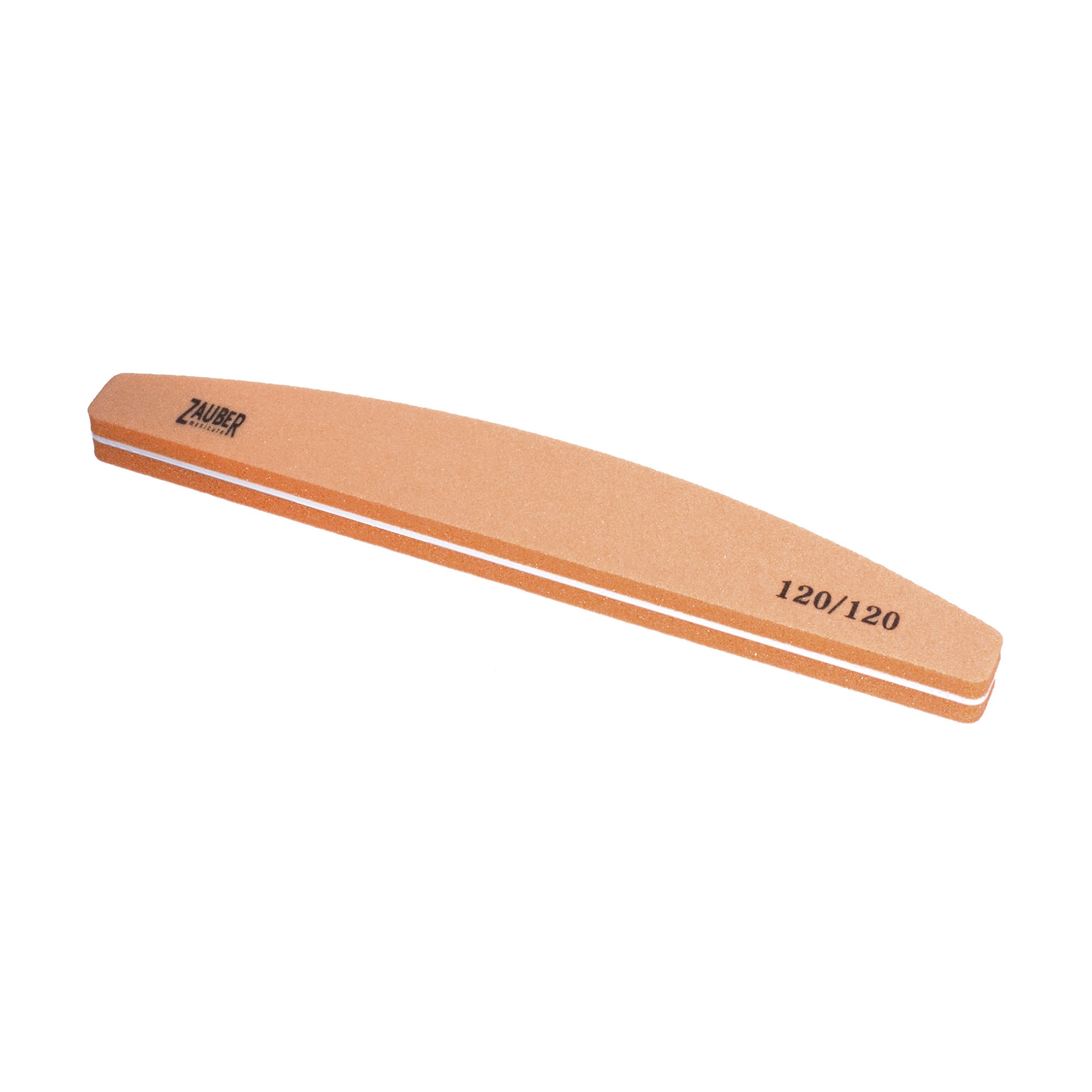 Пилка для нігтів Zauber овал гумова, 120/120 грит, 18*2.8*1.1 см (03-090C)
