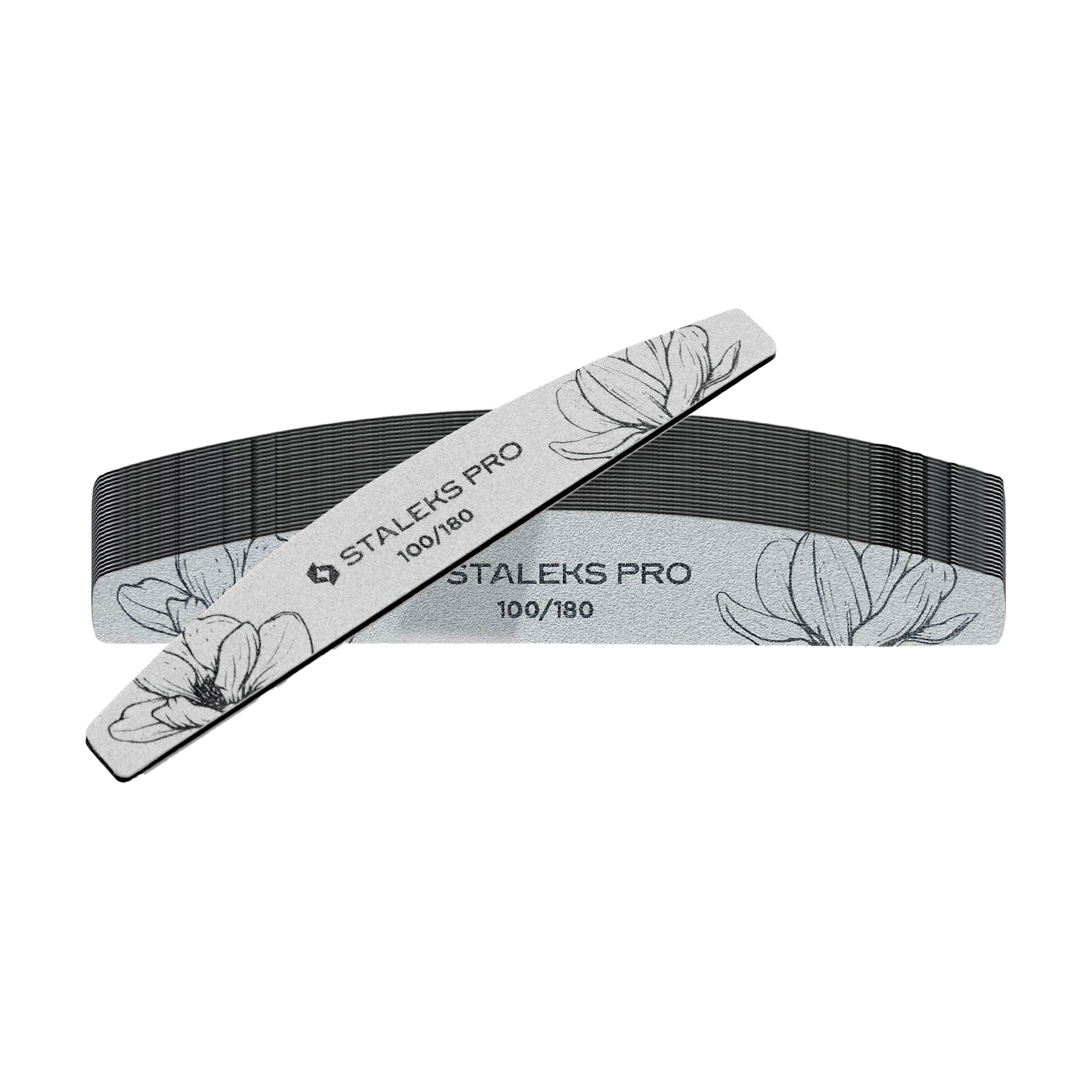Пилка Staleks PRO Expert 40 півмісяць, мінеральна, 100/180 грит, 25 шт (NFE-40-100/180-25)