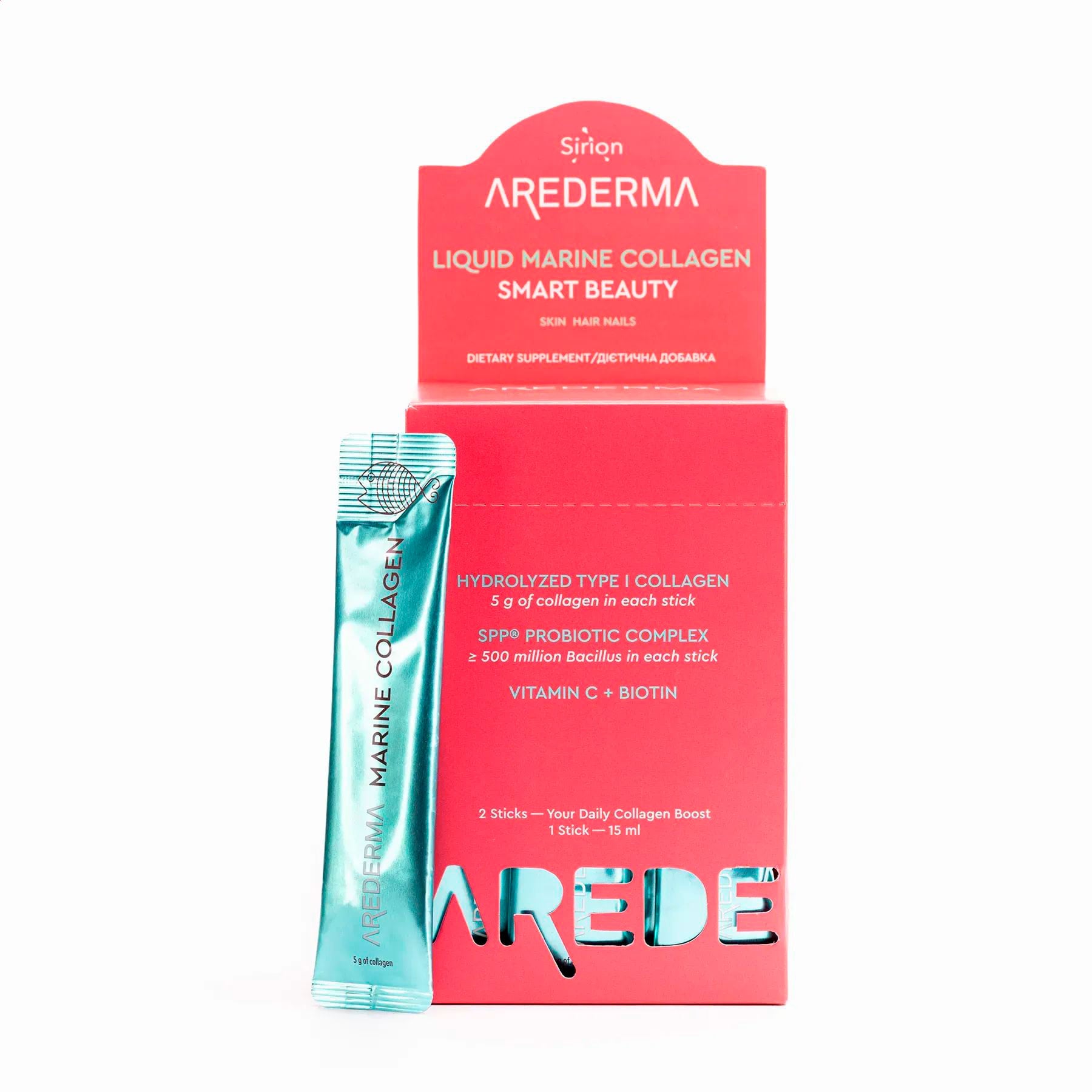 Питний морський колаген Arederma Liquid Marine Collagen Smart Beauty, 28*15 мл